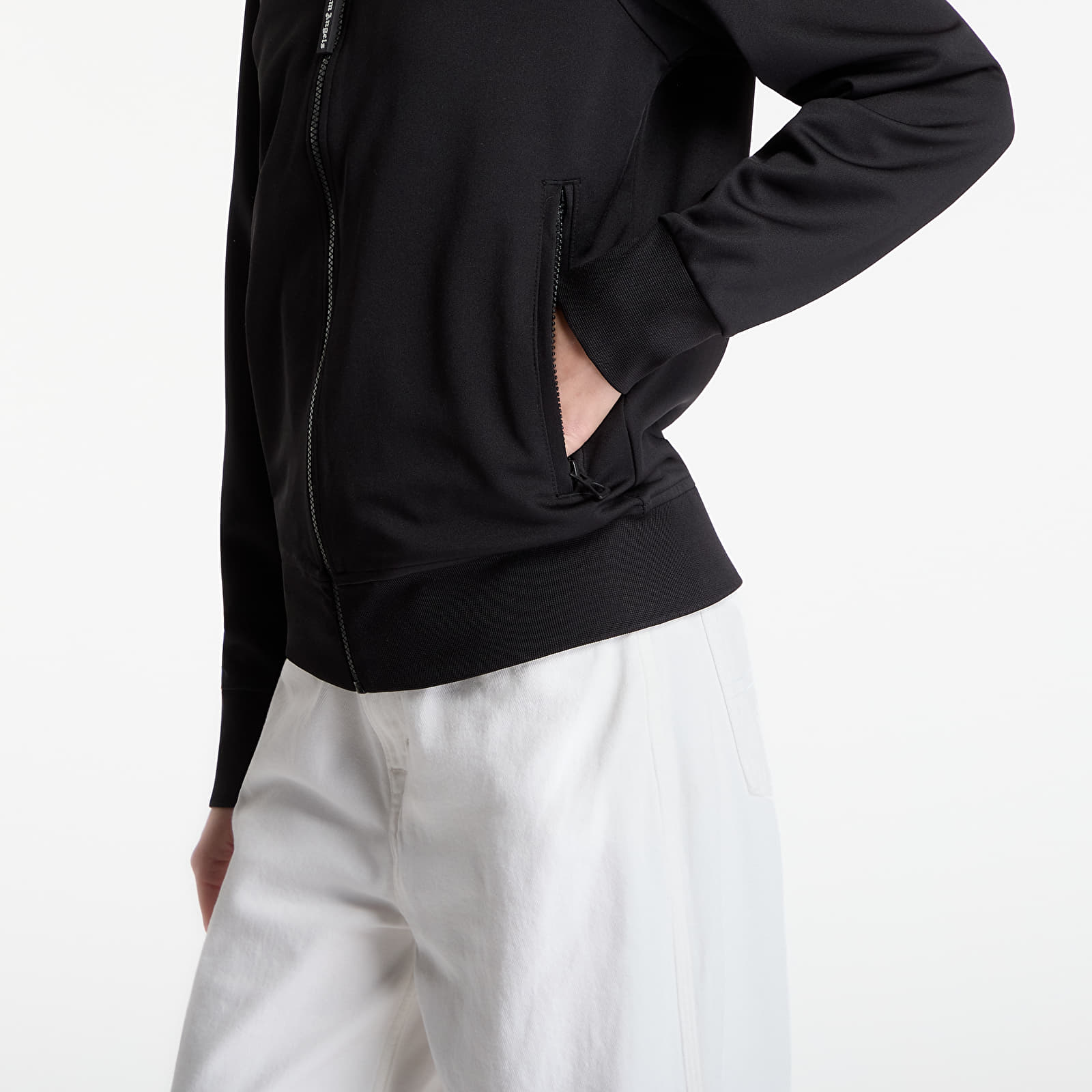 Hettegensere og sweatshirts Palm Angels Back Curved Logo Track Top UNISEX Black/ Off White