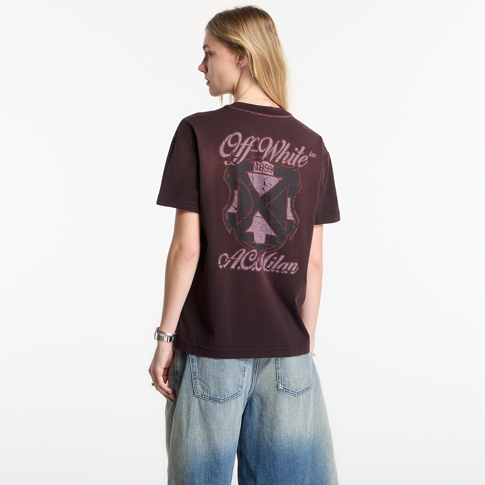 Majice T-shirt Off-White x AC Milan Reg Tee Black/ No Color