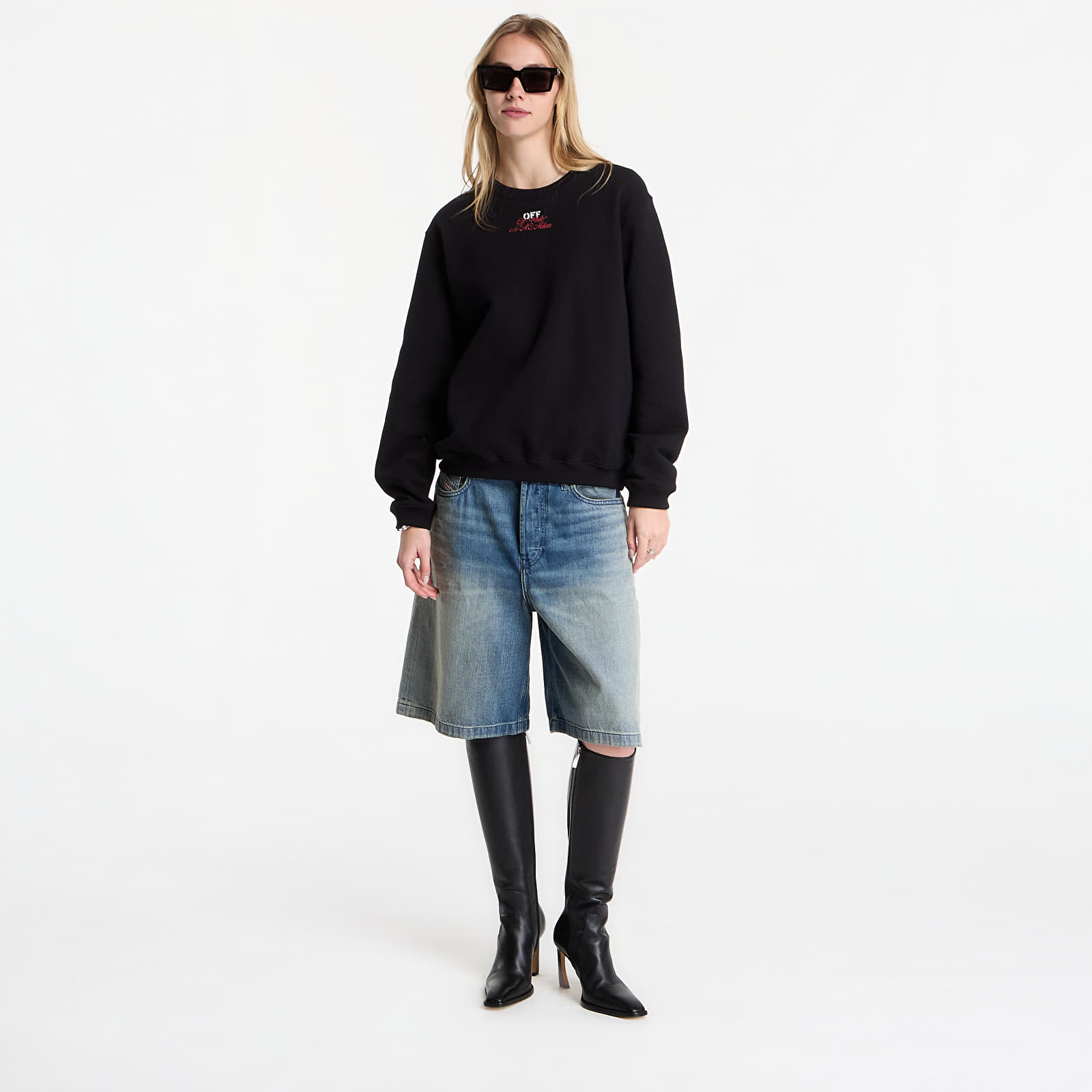 Hettegensere og sweatshirts Off-White x AC Milan Reg Crew Black/ No Color