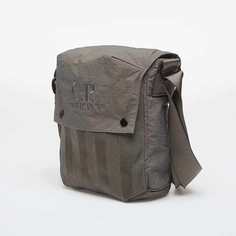 C.P. Company Plain Paper Touch Mixed Shoulder Bag Gunmetal | Footshop