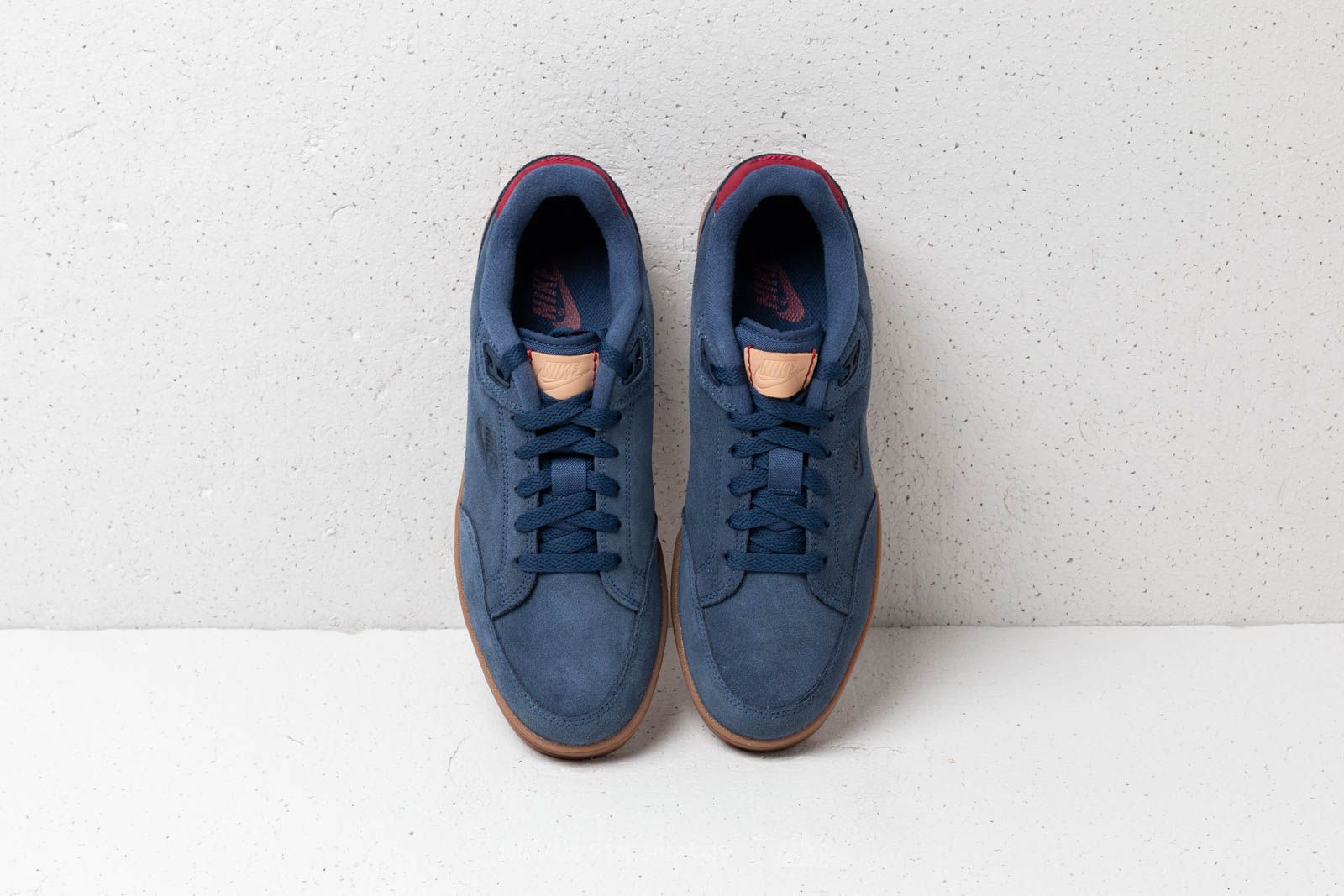 Men s shoes Nike Grandstand II Suede Navy Team Red Gum Med Brown Footshop