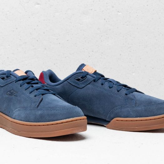 Men s shoes Nike Grandstand II Suede Navy Team Red Gum Med Brown