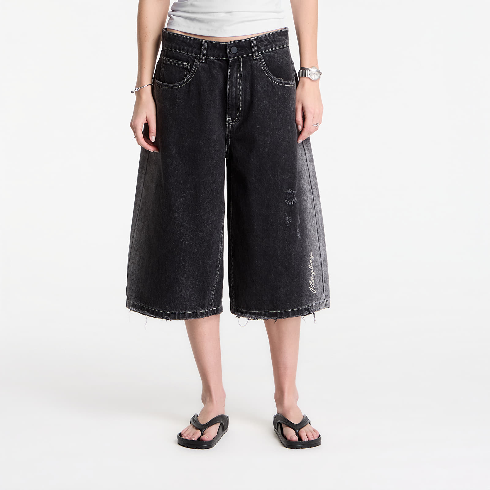 Shorts Playboy x FTSHP Denim Jorts UNISEX Black