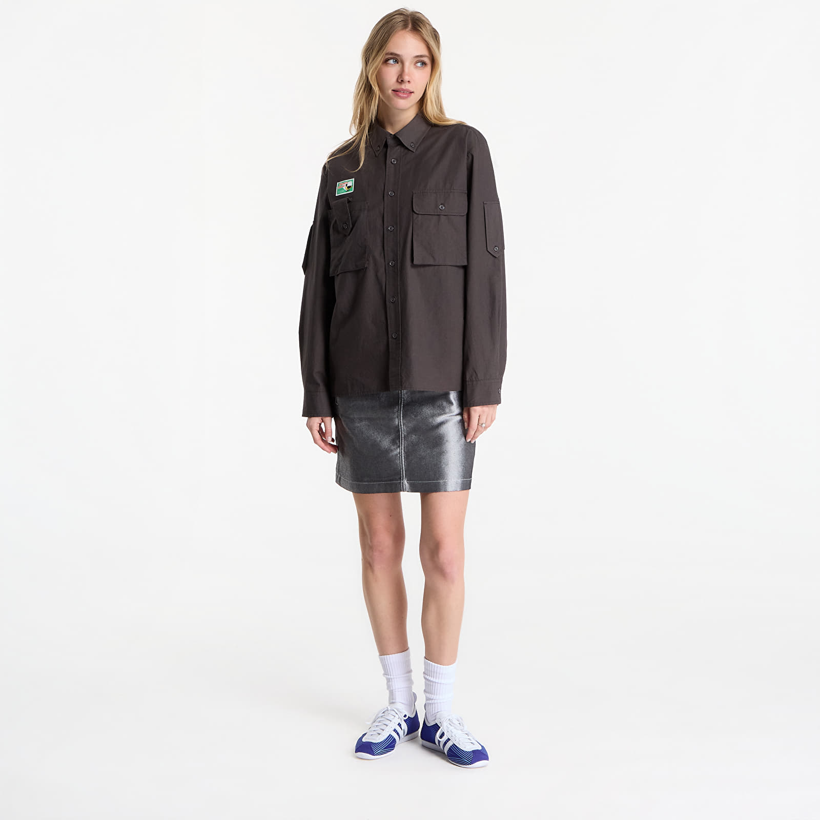 Pánské košile HUMAN MADE Hunting Shirt UNISEX Charcoal