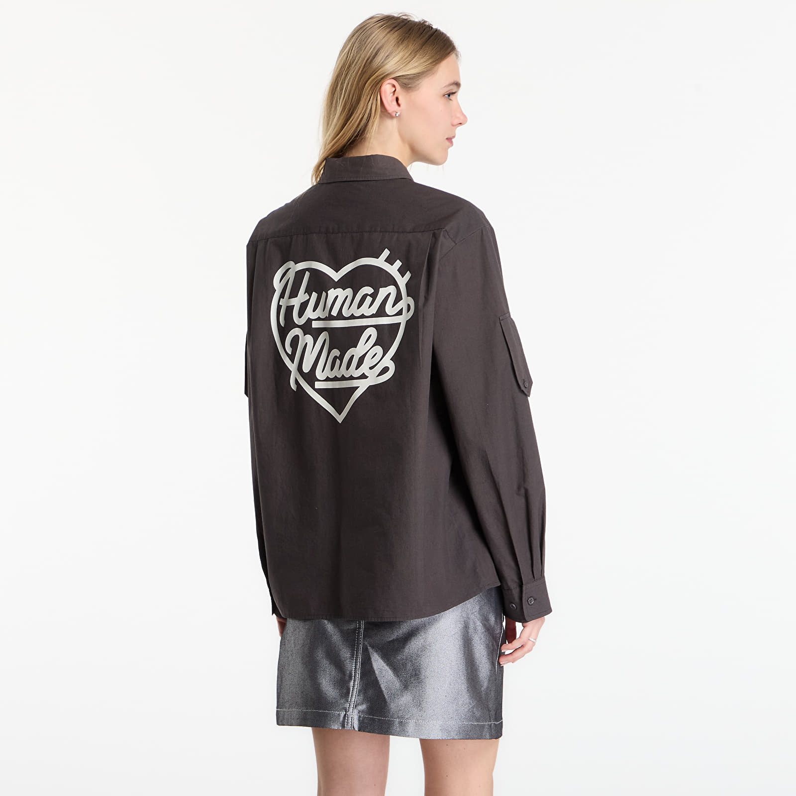 Pánské košile HUMAN MADE Hunting Shirt UNISEX Charcoal
