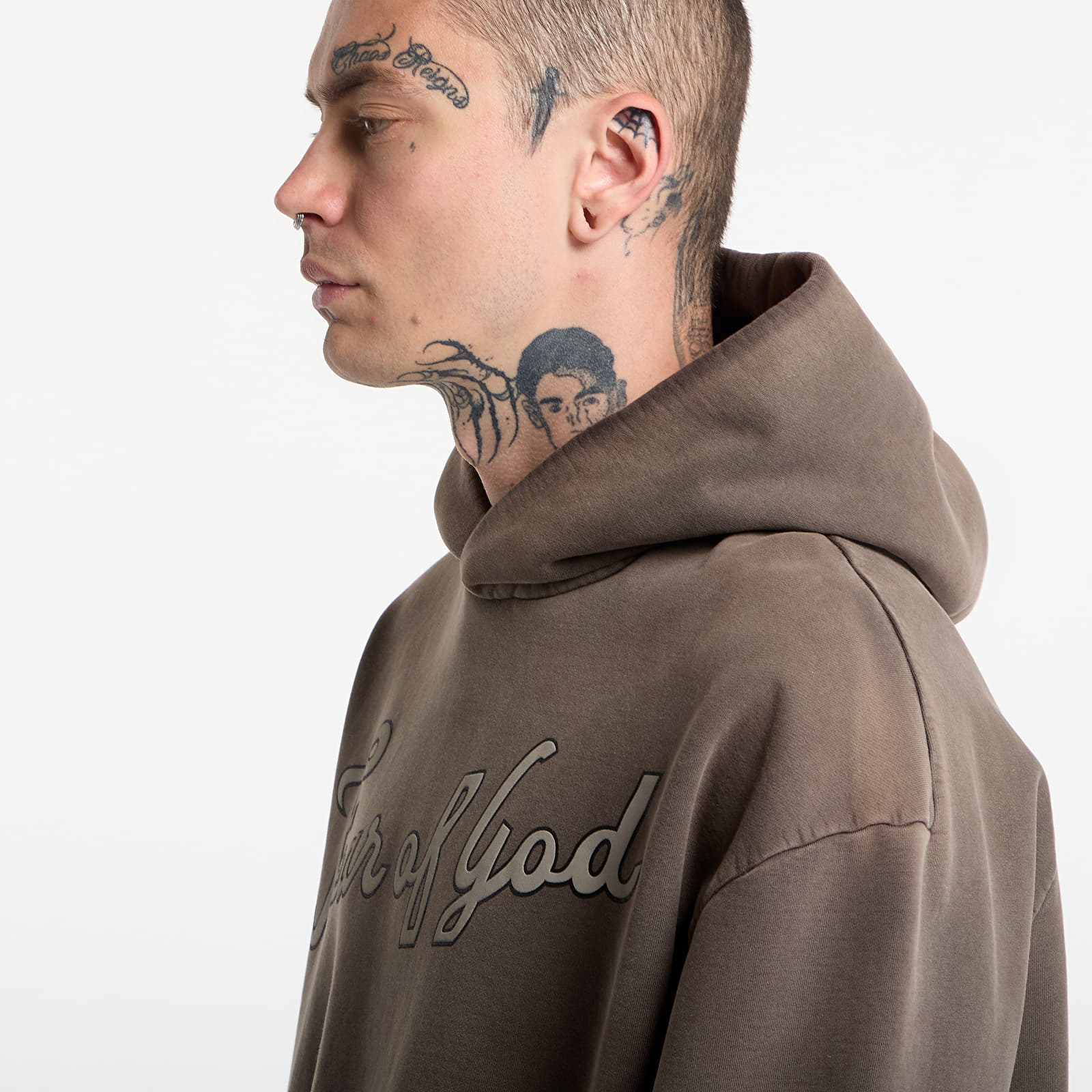 Hoodies für Männer Fear Of God 26 Classic Fit Half Raglan Hoodie Faded Brown
