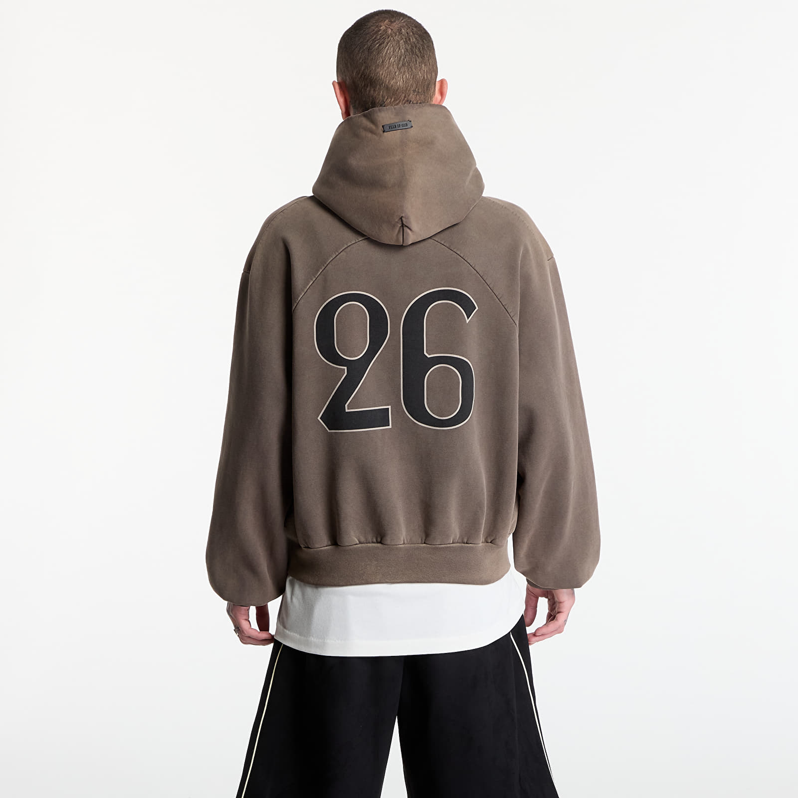 Hoodies für Männer Fear Of God 26 Classic Fit Half Raglan Hoodie Faded Brown