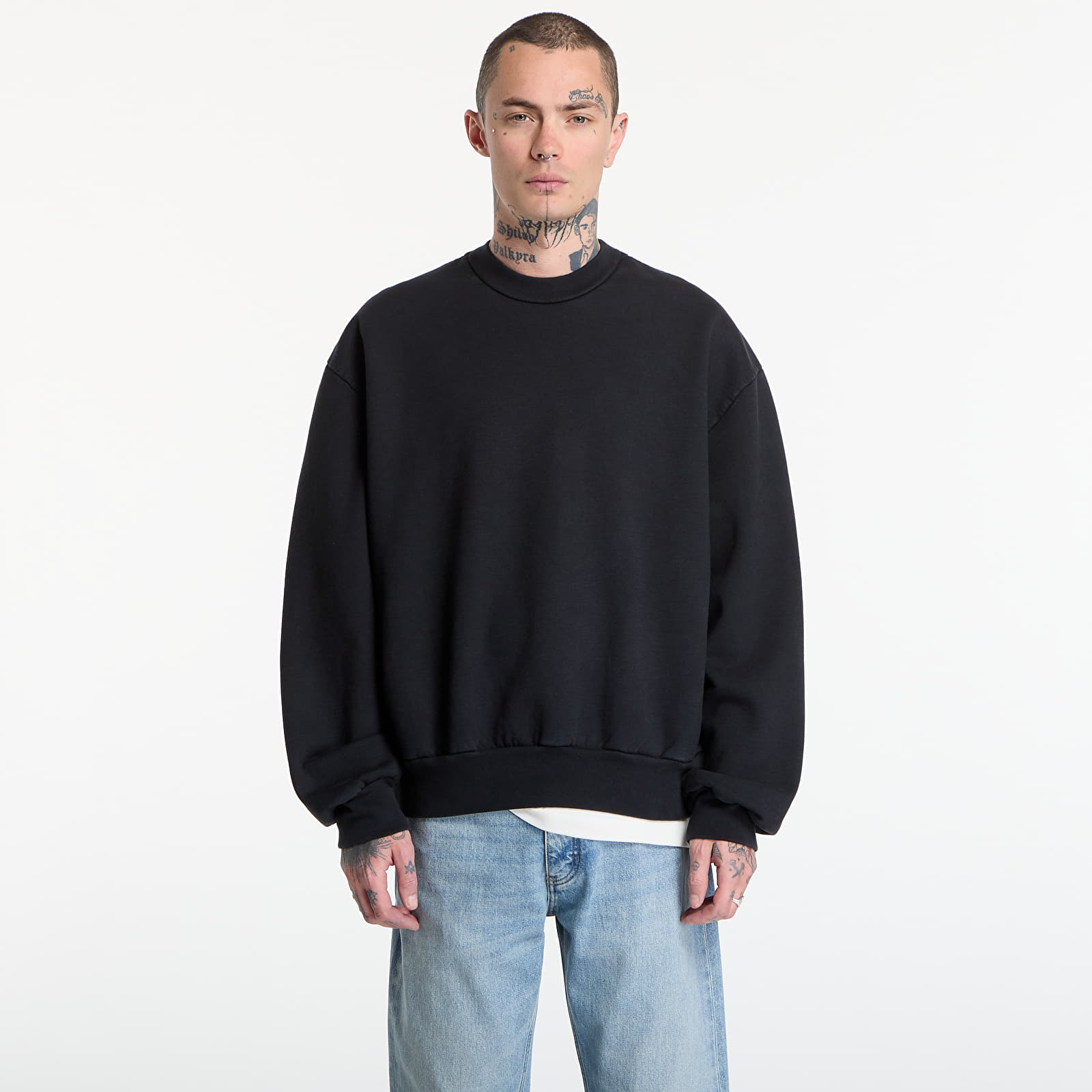 Moški hoodiji  Fear Of God Classic Fit Half Raglan Sweatshirt Black