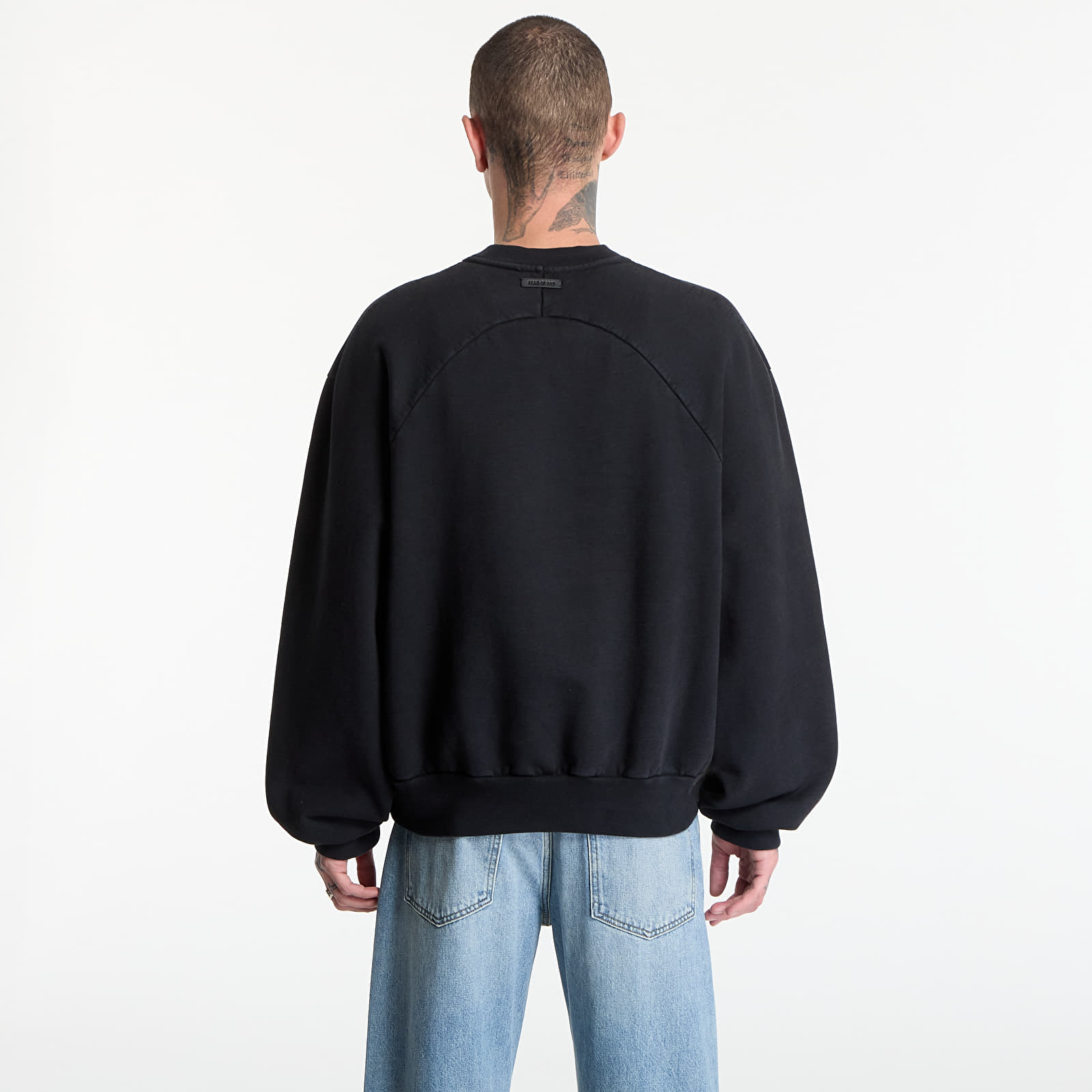 Moški hoodiji  Fear Of God Classic Fit Half Raglan Sweatshirt Black