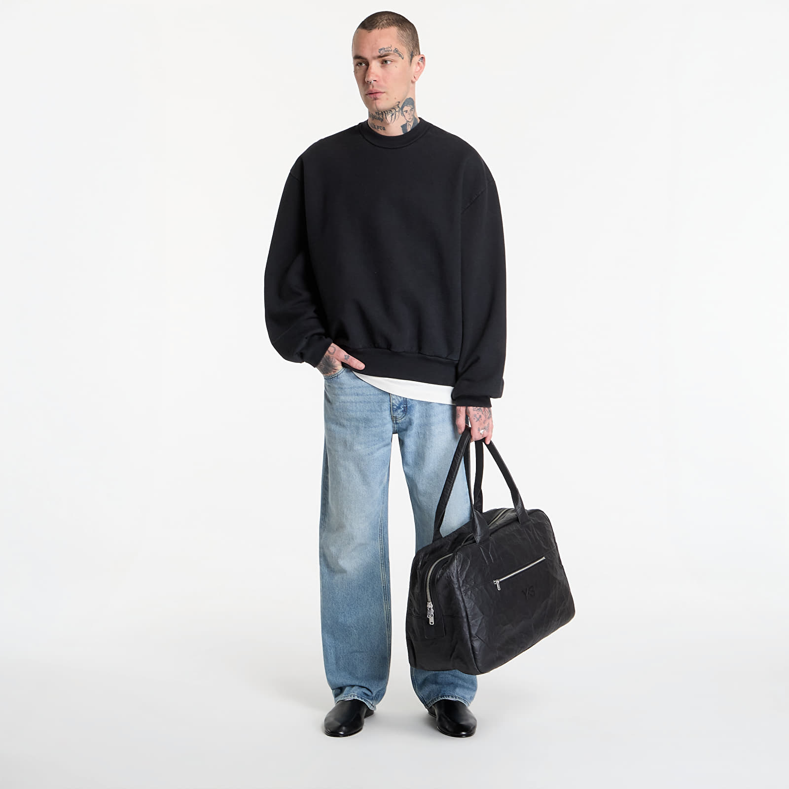 Moški hoodiji  Fear Of God Classic Fit Half Raglan Sweatshirt Black