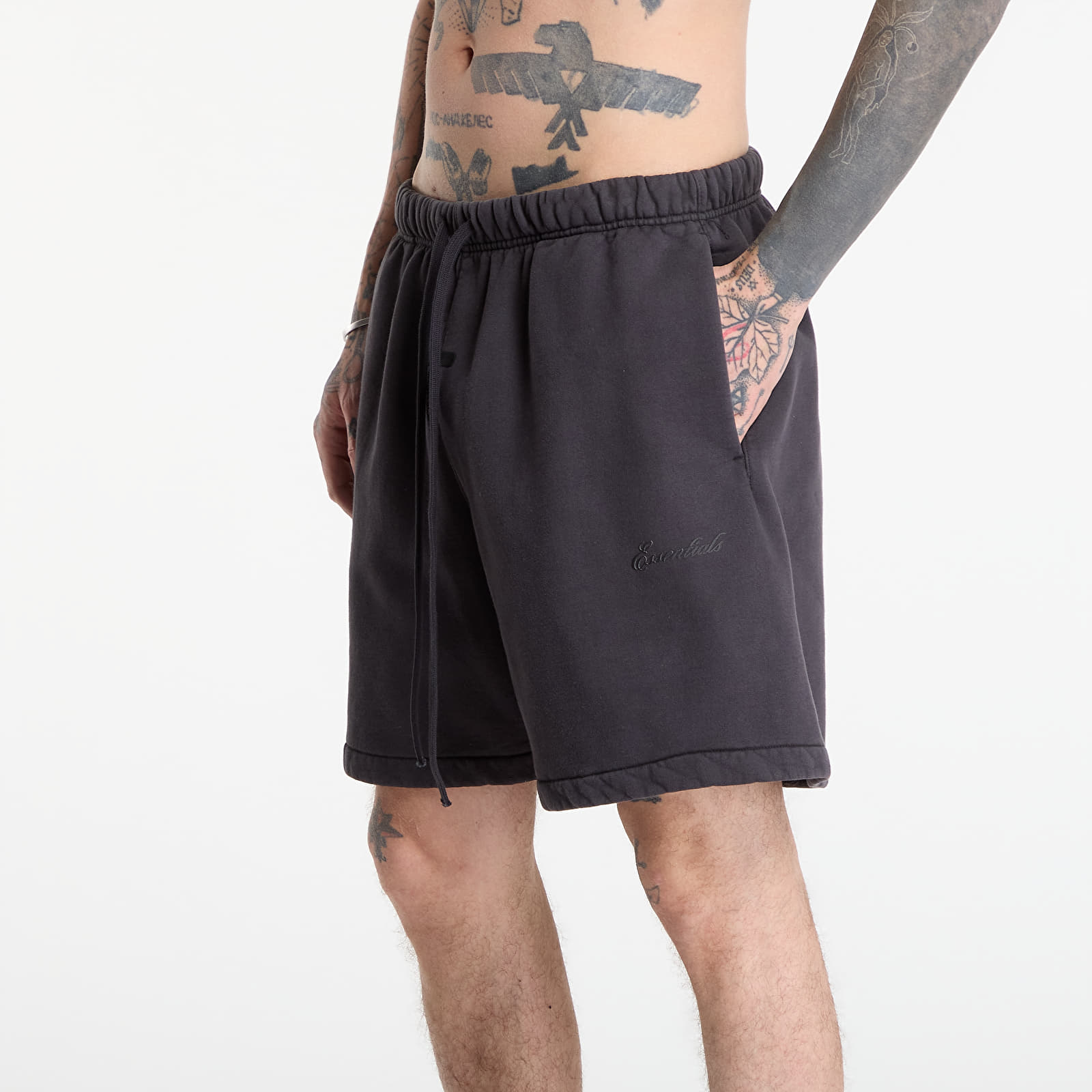 Kurzhosen Fear of God Essentials Signature Classic Short Faded Black