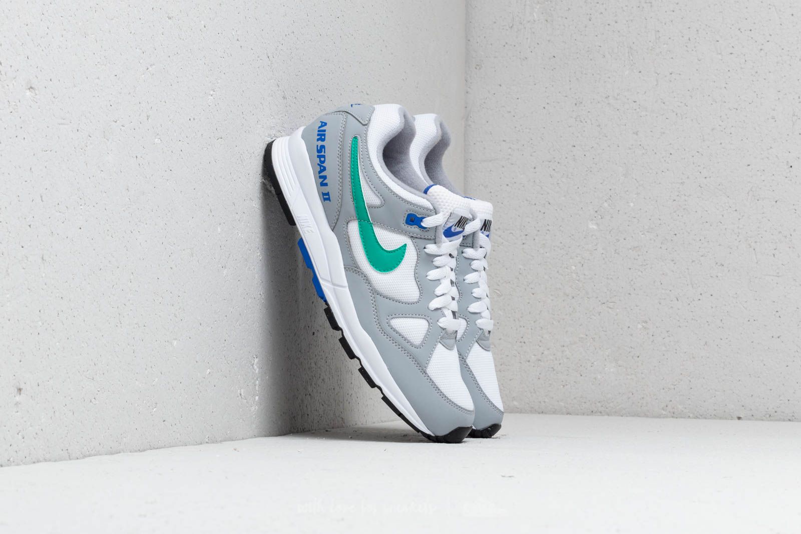 Men s shoes Nike Air Span II Wolf Grey Clear Emerald White