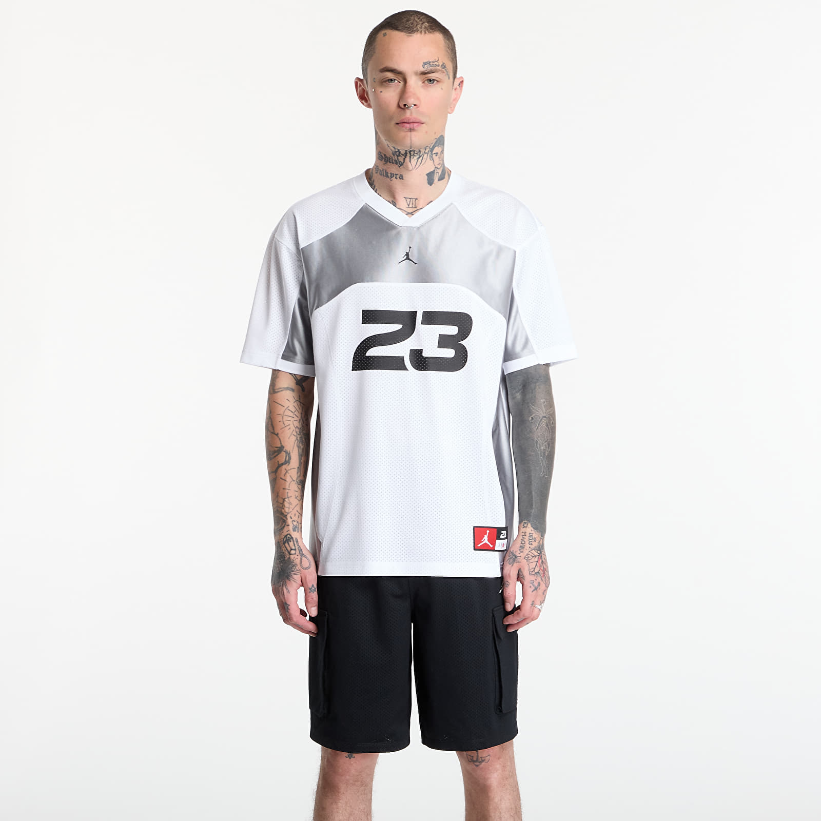 Tröjor Jordan Flight Men's Jersey Top White/ Lt Smoke Grey/ Black