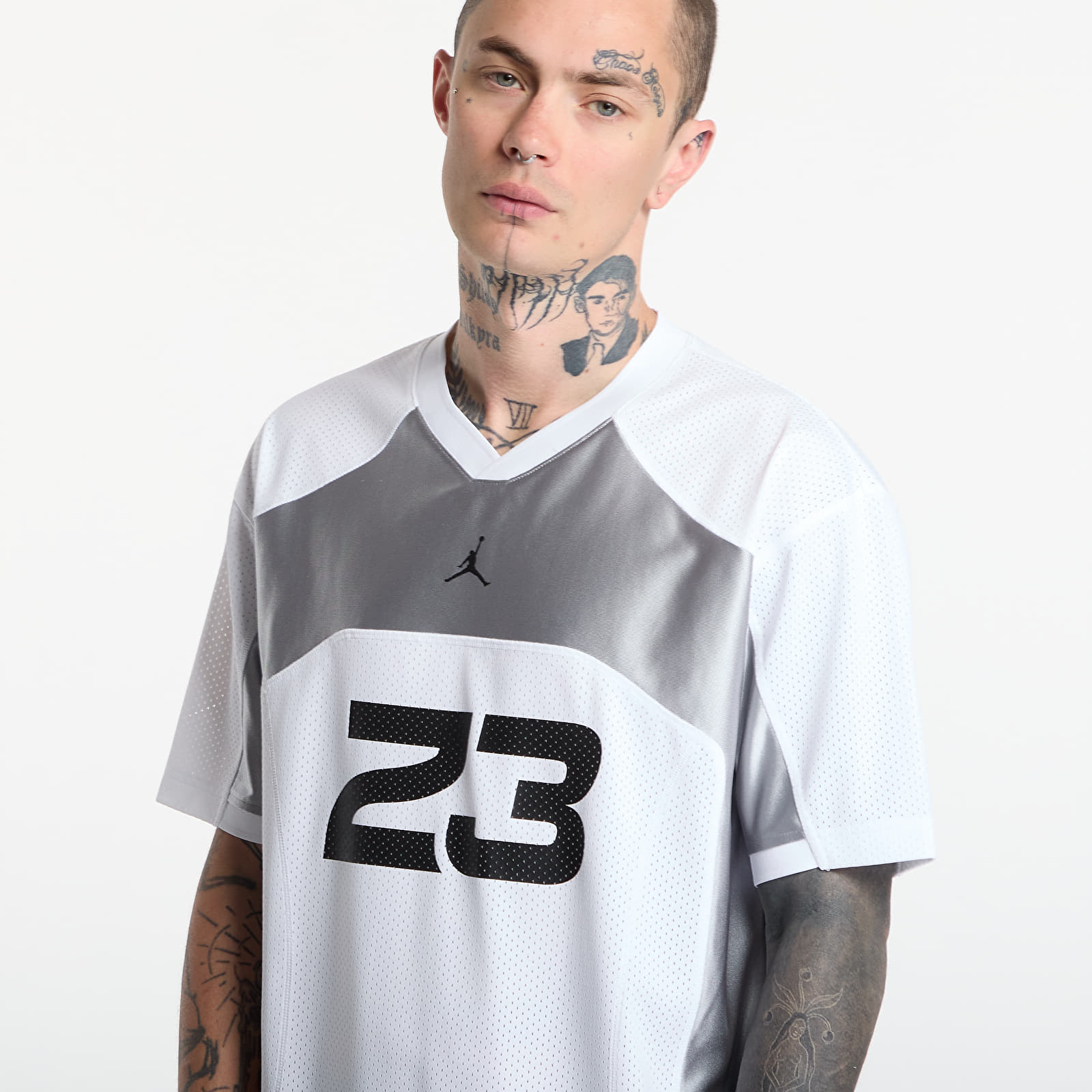 Tröjor Jordan Flight Men's Jersey Top White/ Lt Smoke Grey/ Black