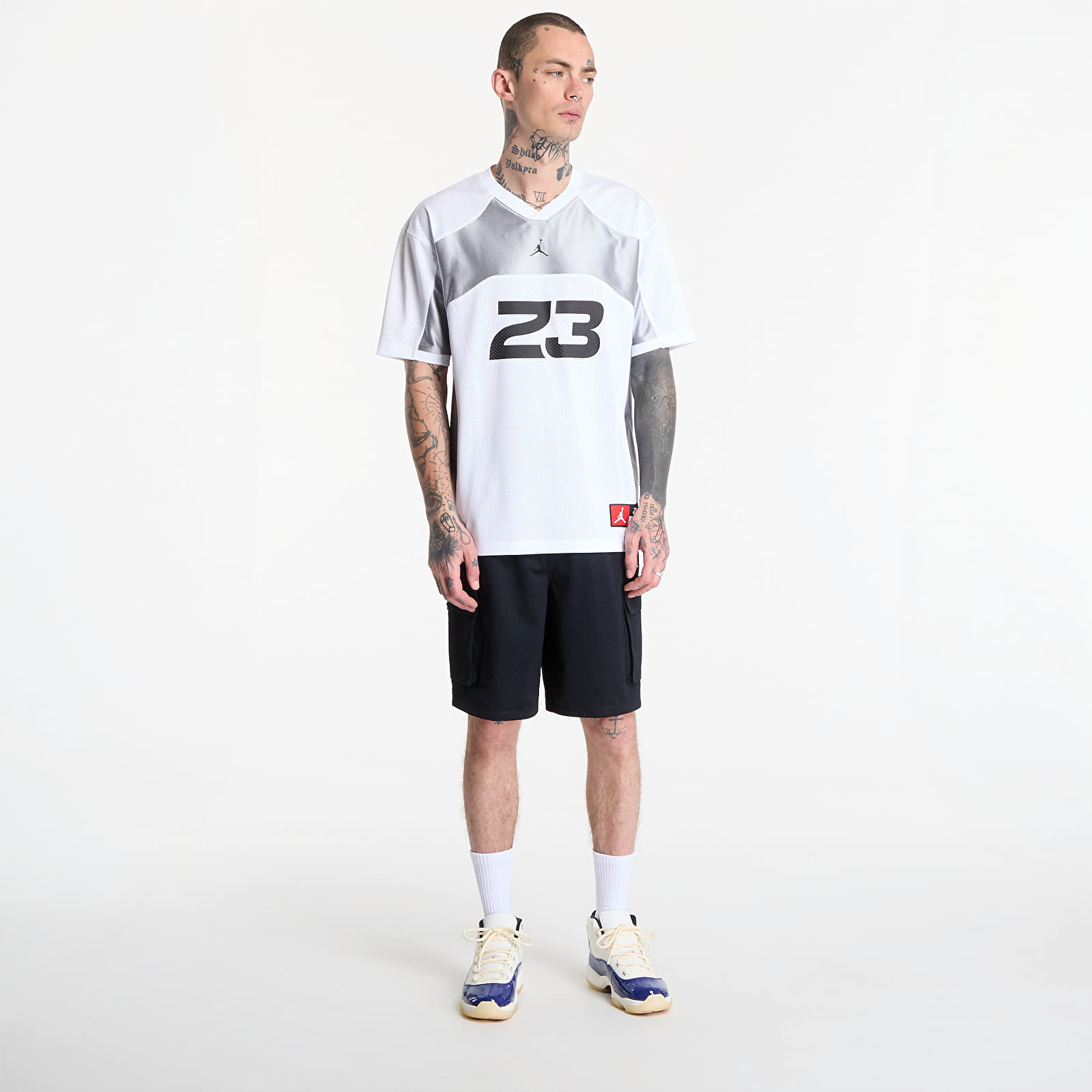 Tröjor Jordan Flight Men's Jersey Top White/ Lt Smoke Grey/ Black