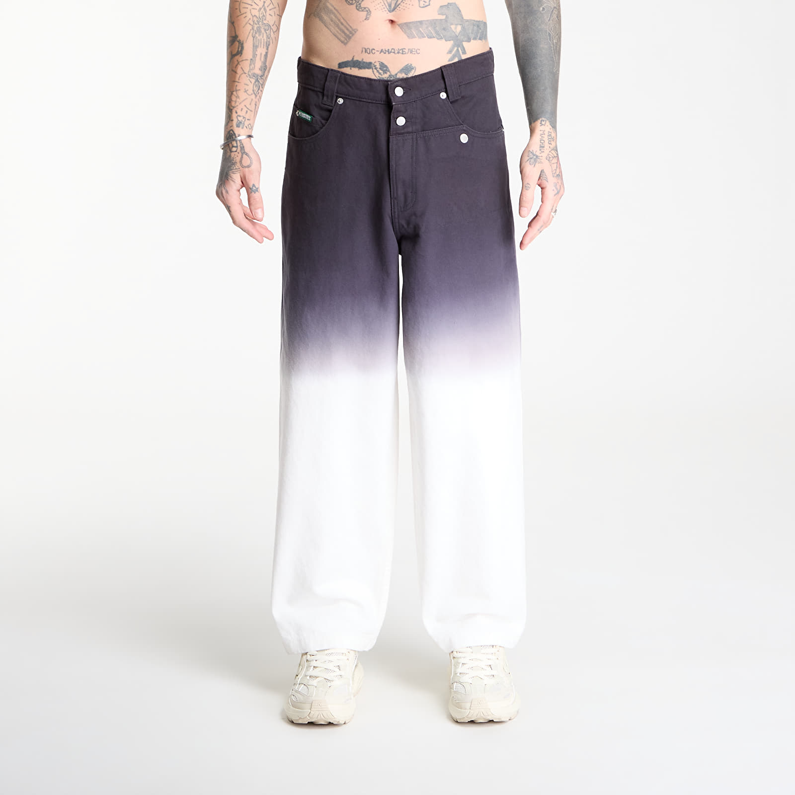 Kavbojke  PLEASURES Dipdye Work Pants Black