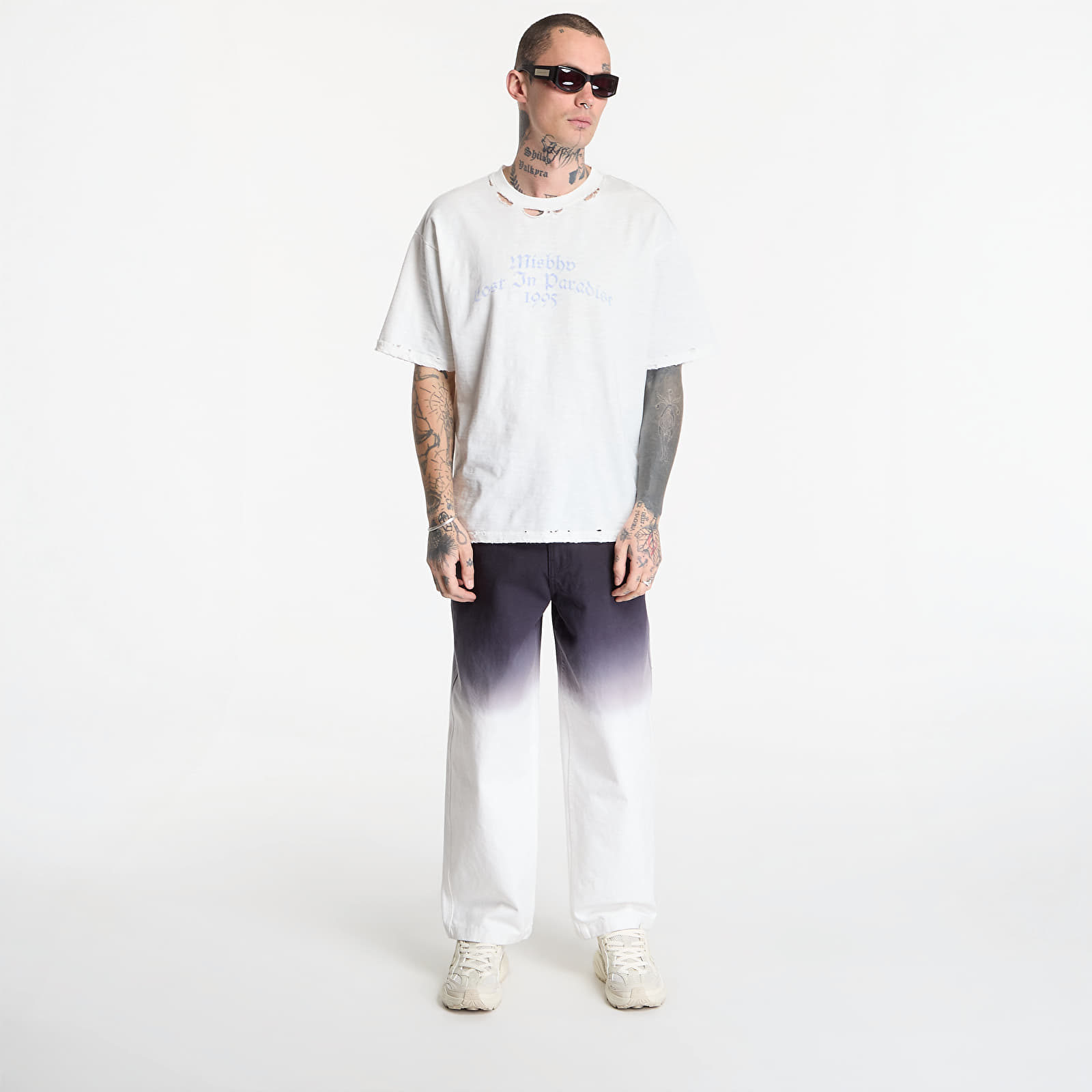 Kavbojke  PLEASURES Dipdye Work Pants Black