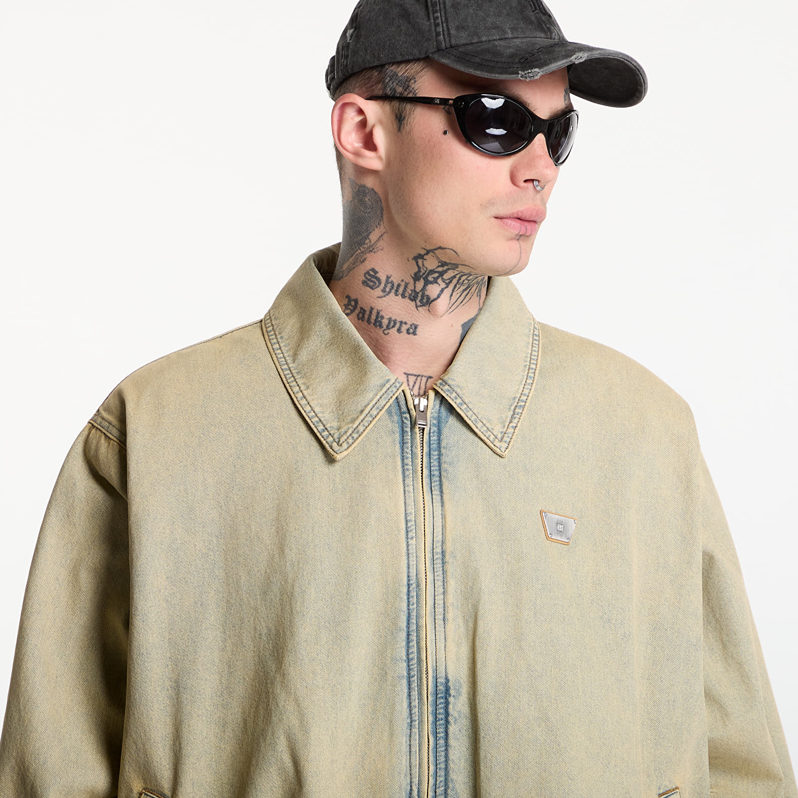 Striukės MISBHV Sand Washed Bomber Denim Jacket UNISEX Sand Washed