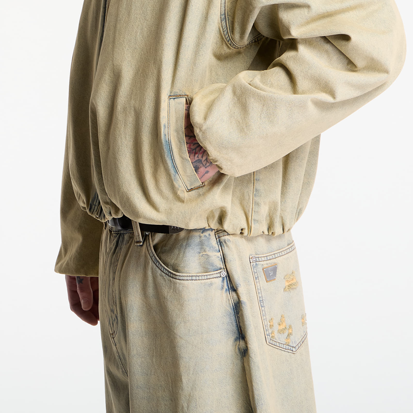 Striukės MISBHV Sand Washed Bomber Denim Jacket UNISEX Sand Washed