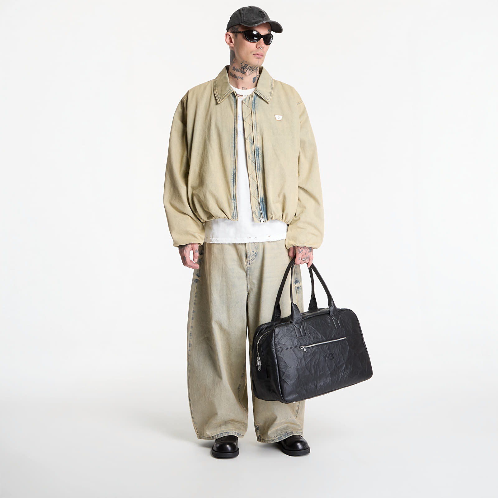 Striukės MISBHV Sand Washed Bomber Denim Jacket UNISEX Sand Washed