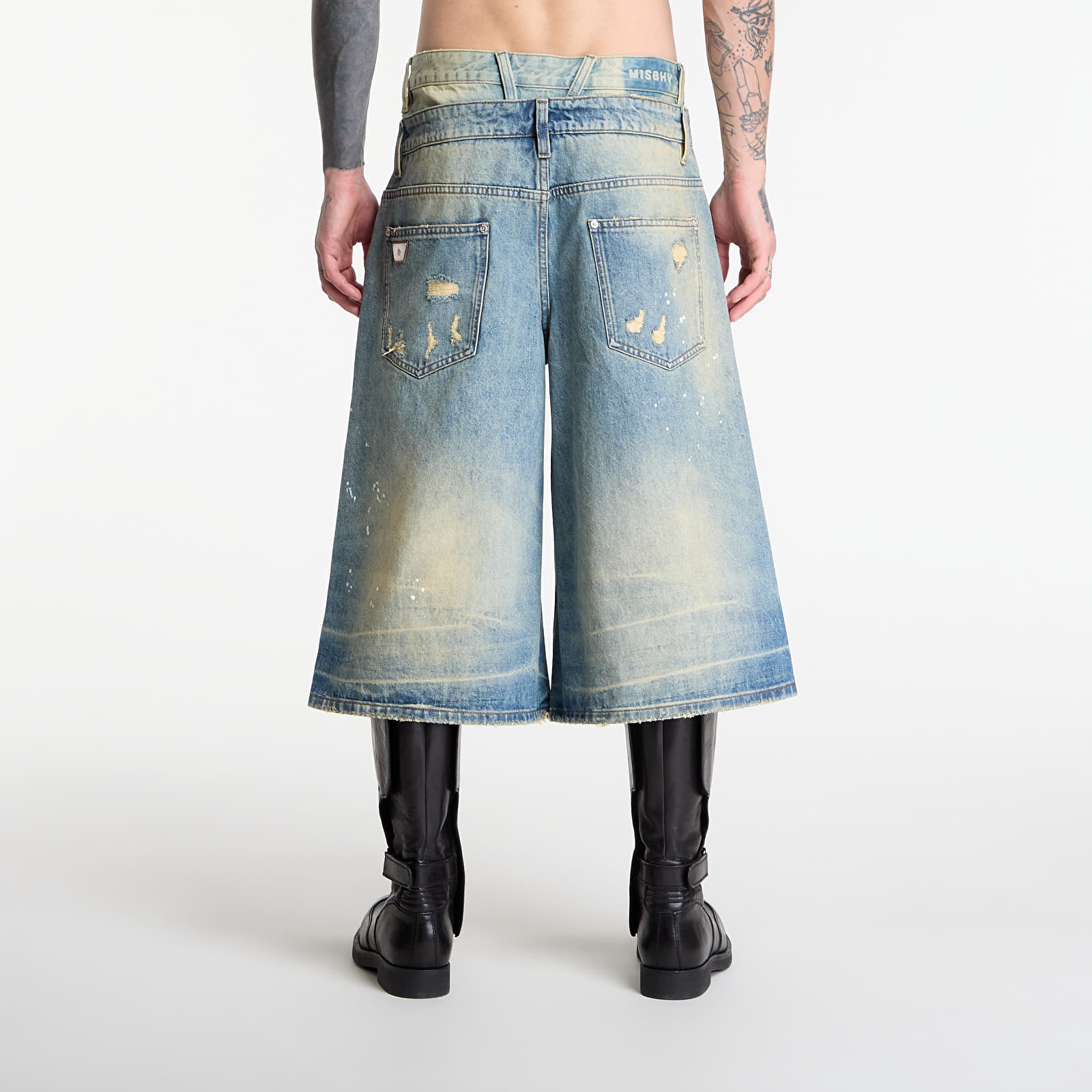 Kraťasy MISBHV 2In1 Denim Dirt Baggy Shorts Dirt Denim