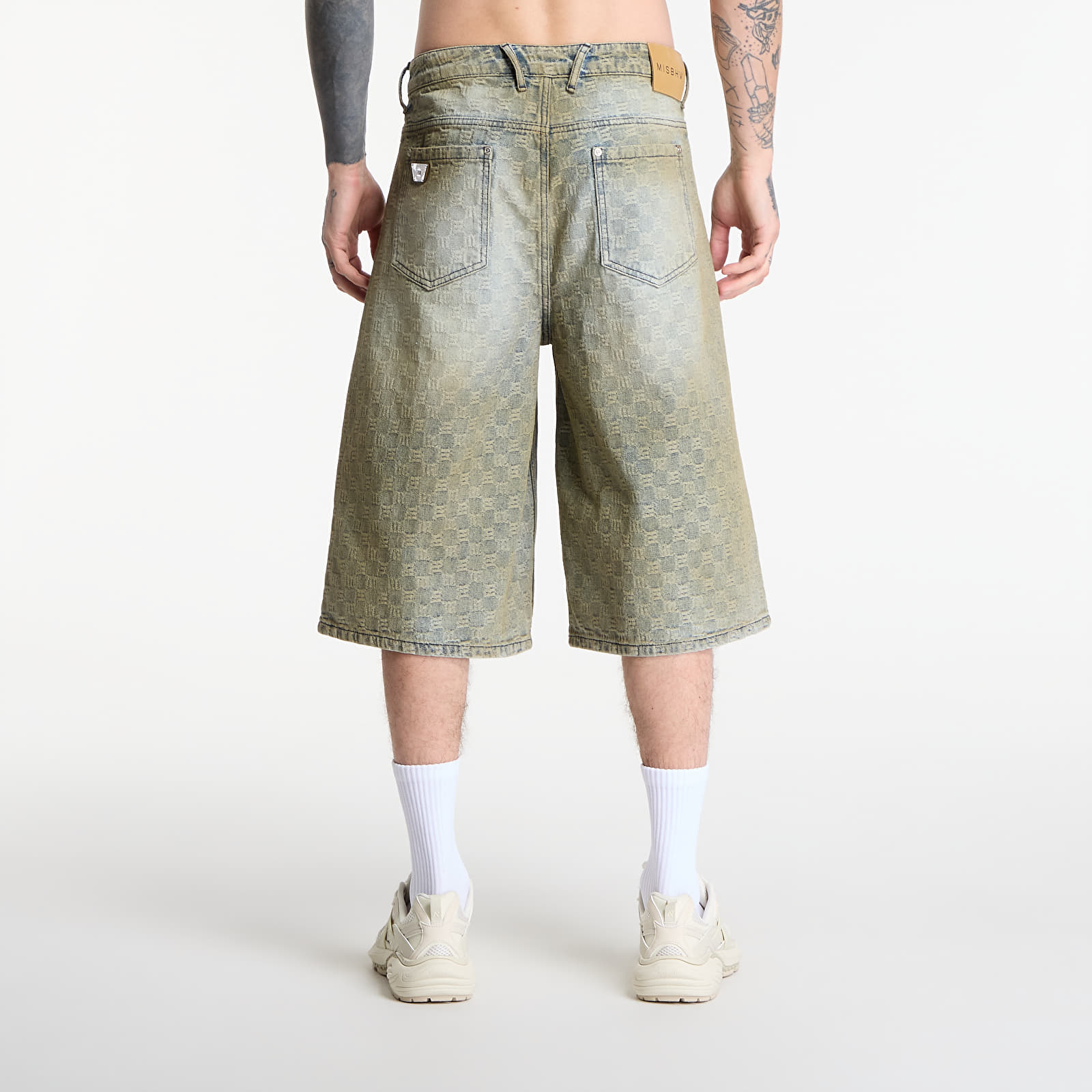 Korte broeken MISBHV Monogram Ocean Washed Denim Shorts UNISEX Pale Blue