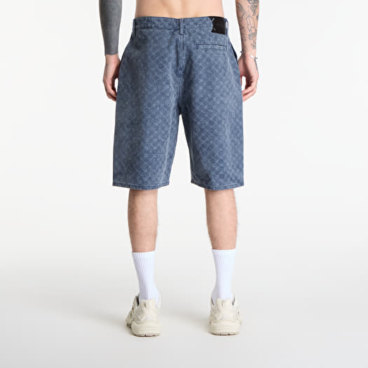 Šortky Daily Paper Washed Monogram Woven Shorts Blue Wing Teal