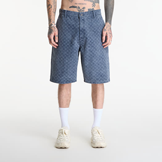 Šorti Daily Paper Washed Monogram Woven Shorts Blue Wing Teal