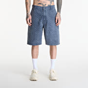 Daily Paper Washed Monogram Woven Shorts Blue Wing Teal