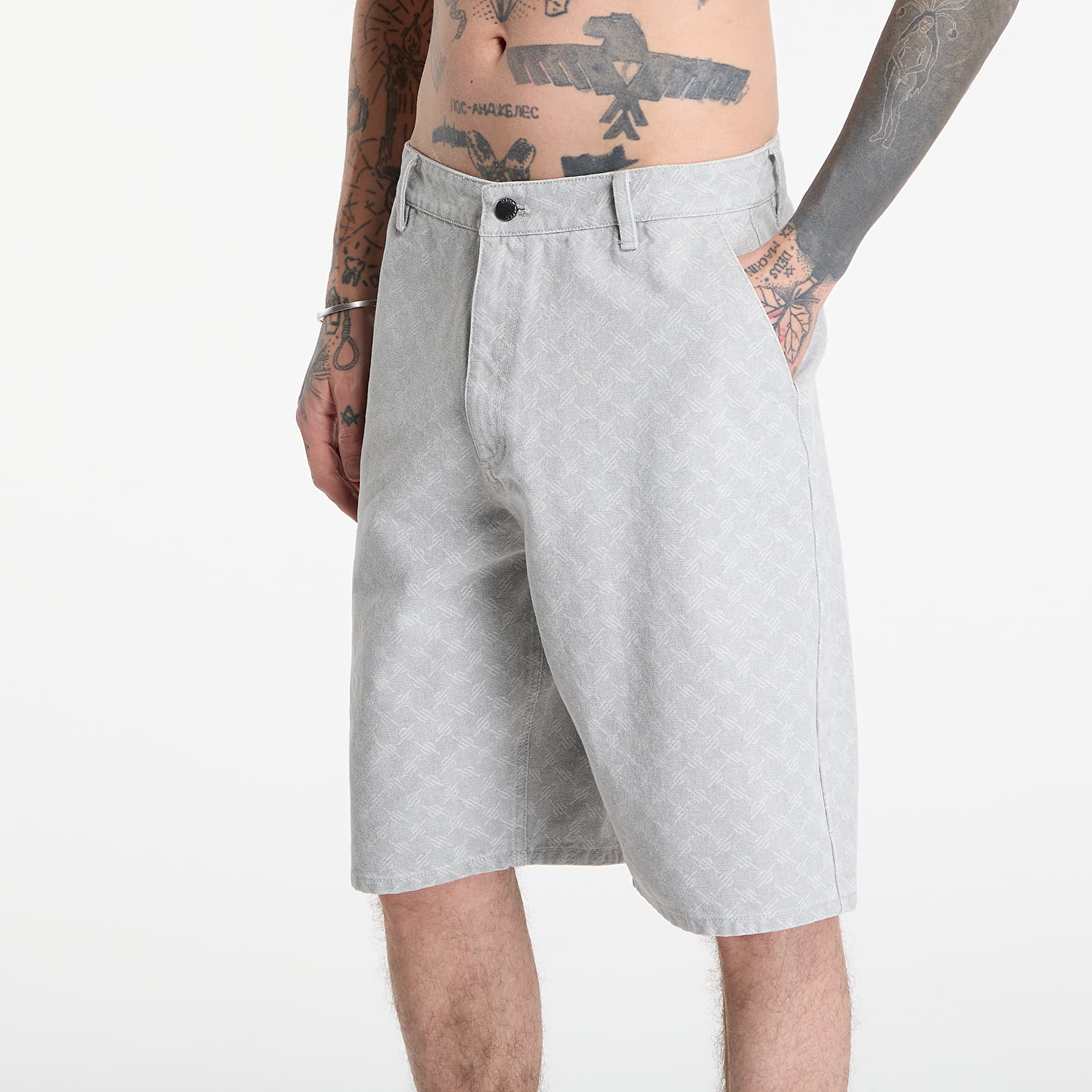 Shorts Daily Paper Washed Monogram Woven Shorts Grey
