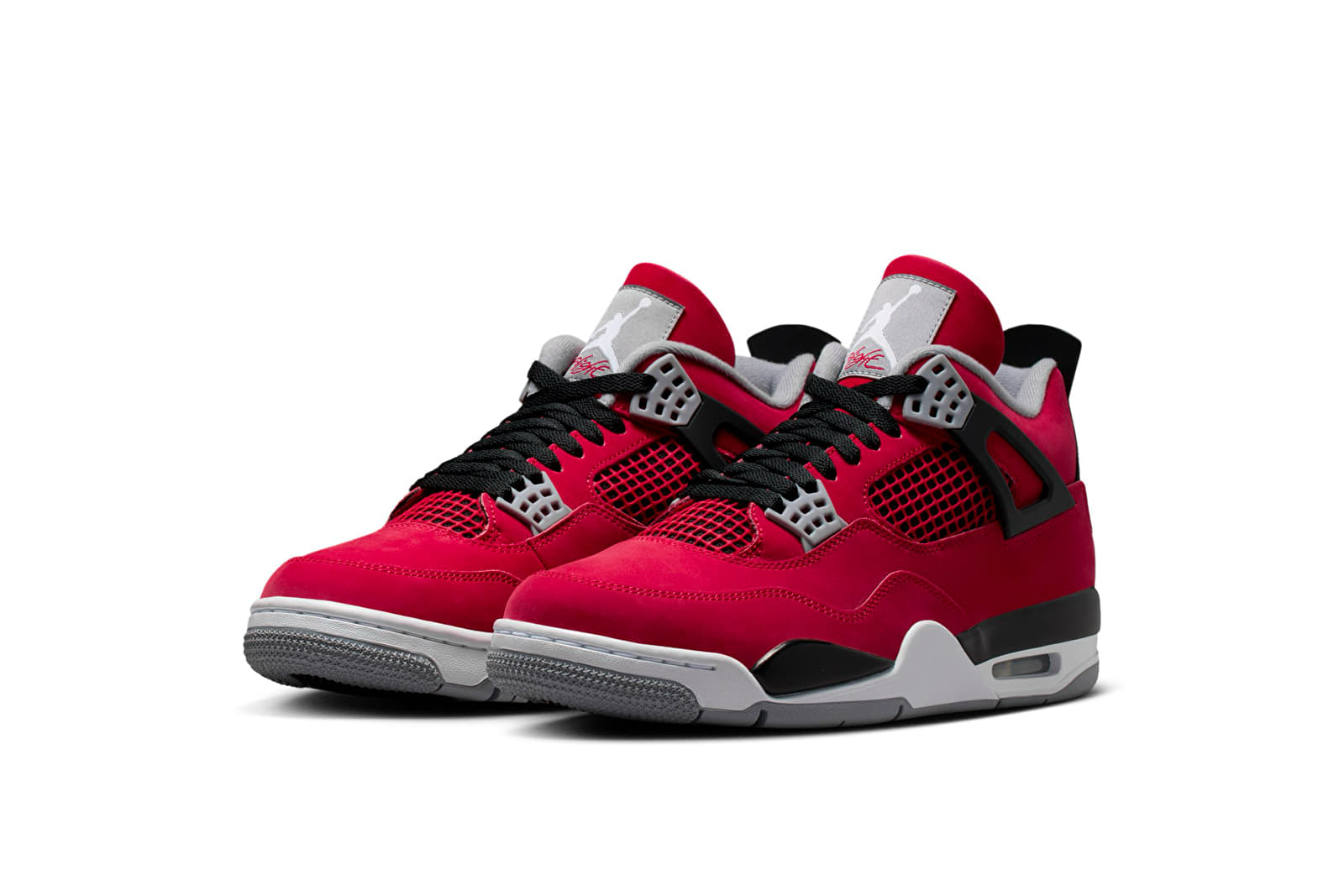 Sapatos de homem Air Jordan 4 Retro "Toro Bravo" Fire Red/ White-Black-Cement Grey