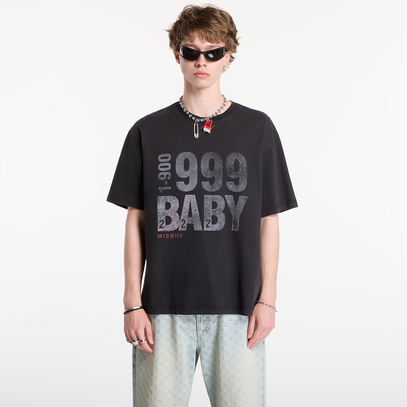 Marškinėliai MISBHV 999 Baby T-Shirt UNISEX Washed Black