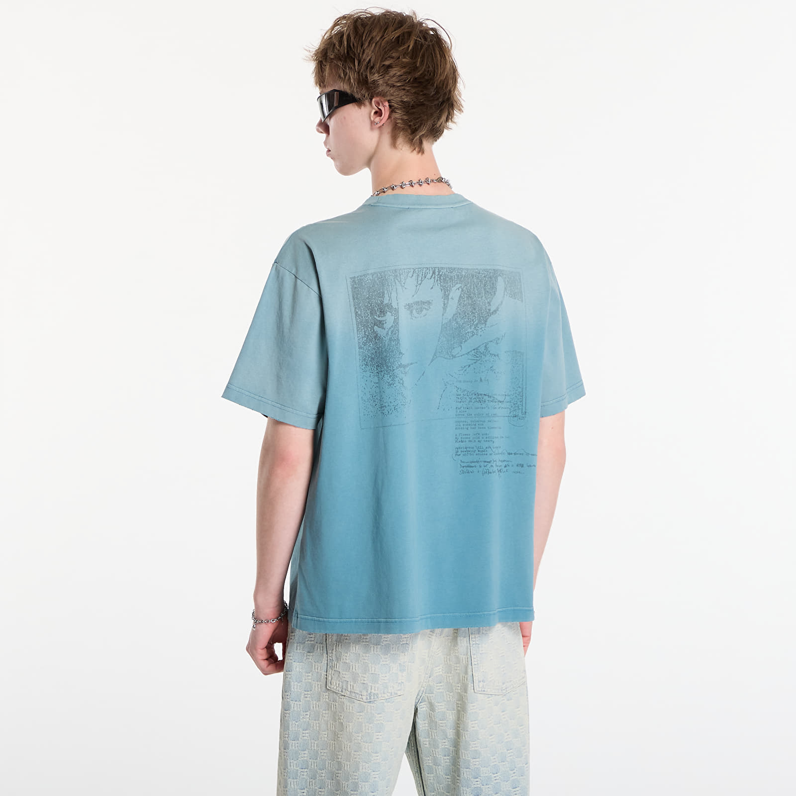 T-shirts MISBHV Hand Writing Teal T-Shirt UNISEX Navy
