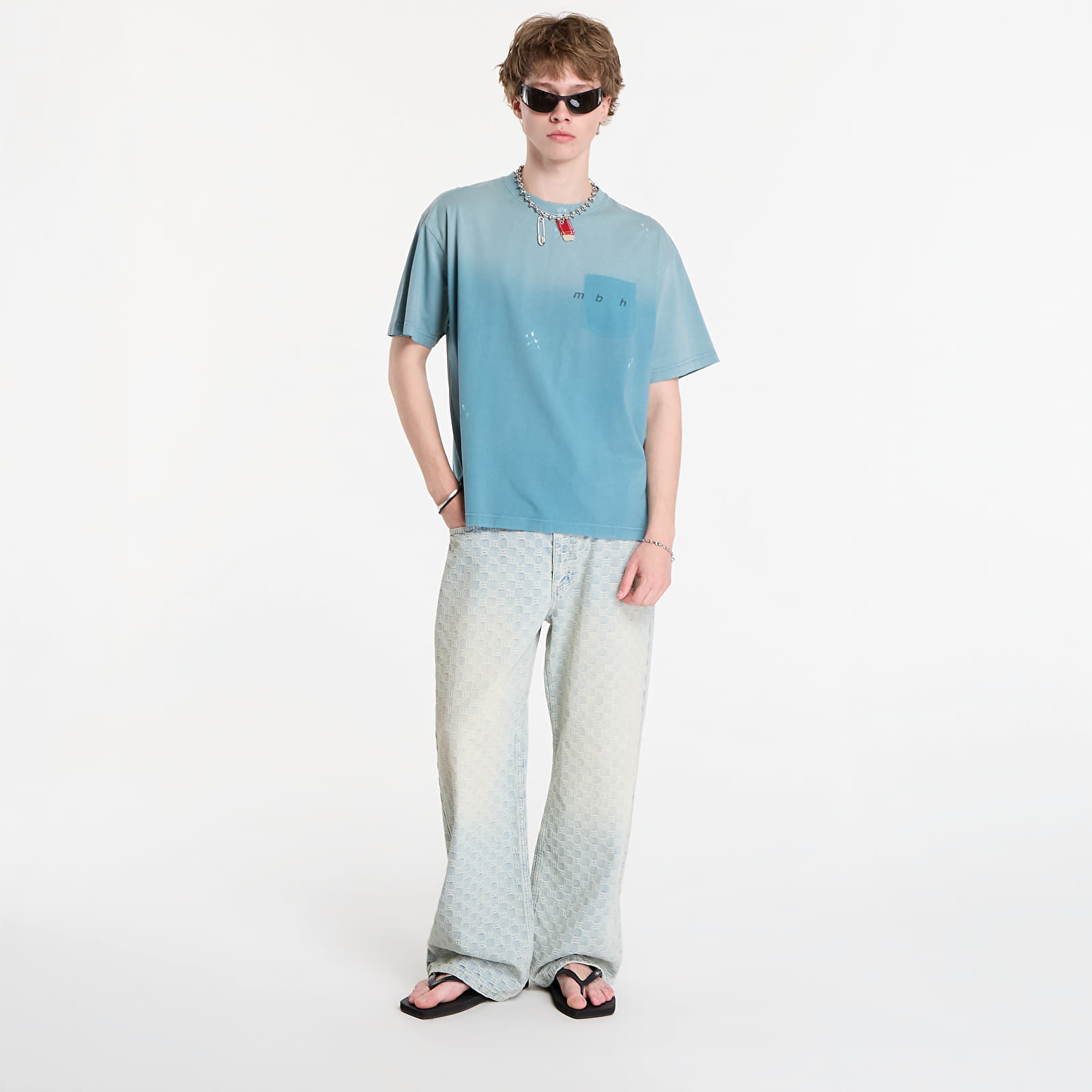 T-shirts MISBHV Hand Writing Teal T-Shirt UNISEX Navy