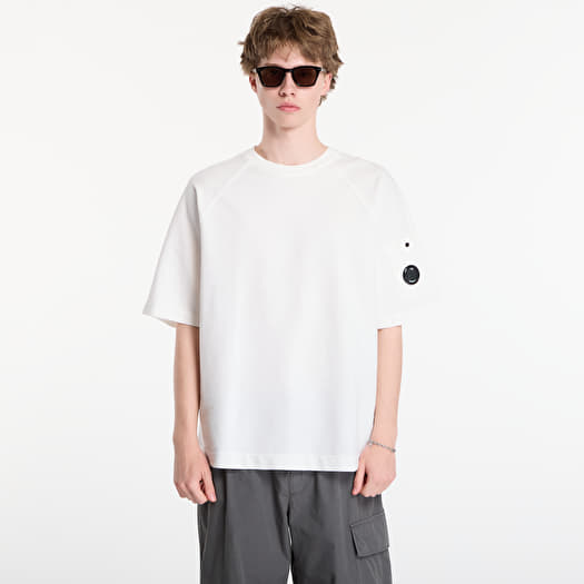 Sweter C.P. Company Light Fleece Short Sleeve Sweatshirt Off White