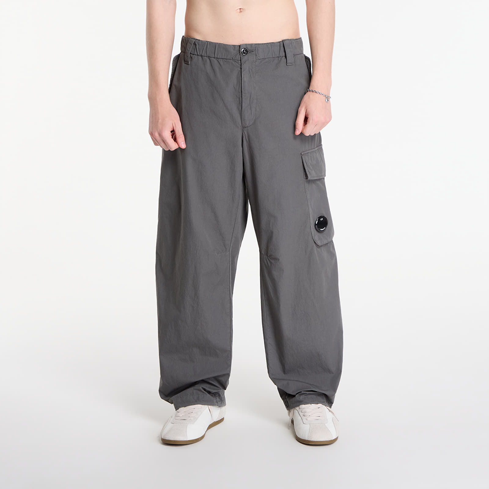 Tops C.P. Company Cotton Rip-Stop Boxy Lens Cargo Pants Gunmetal