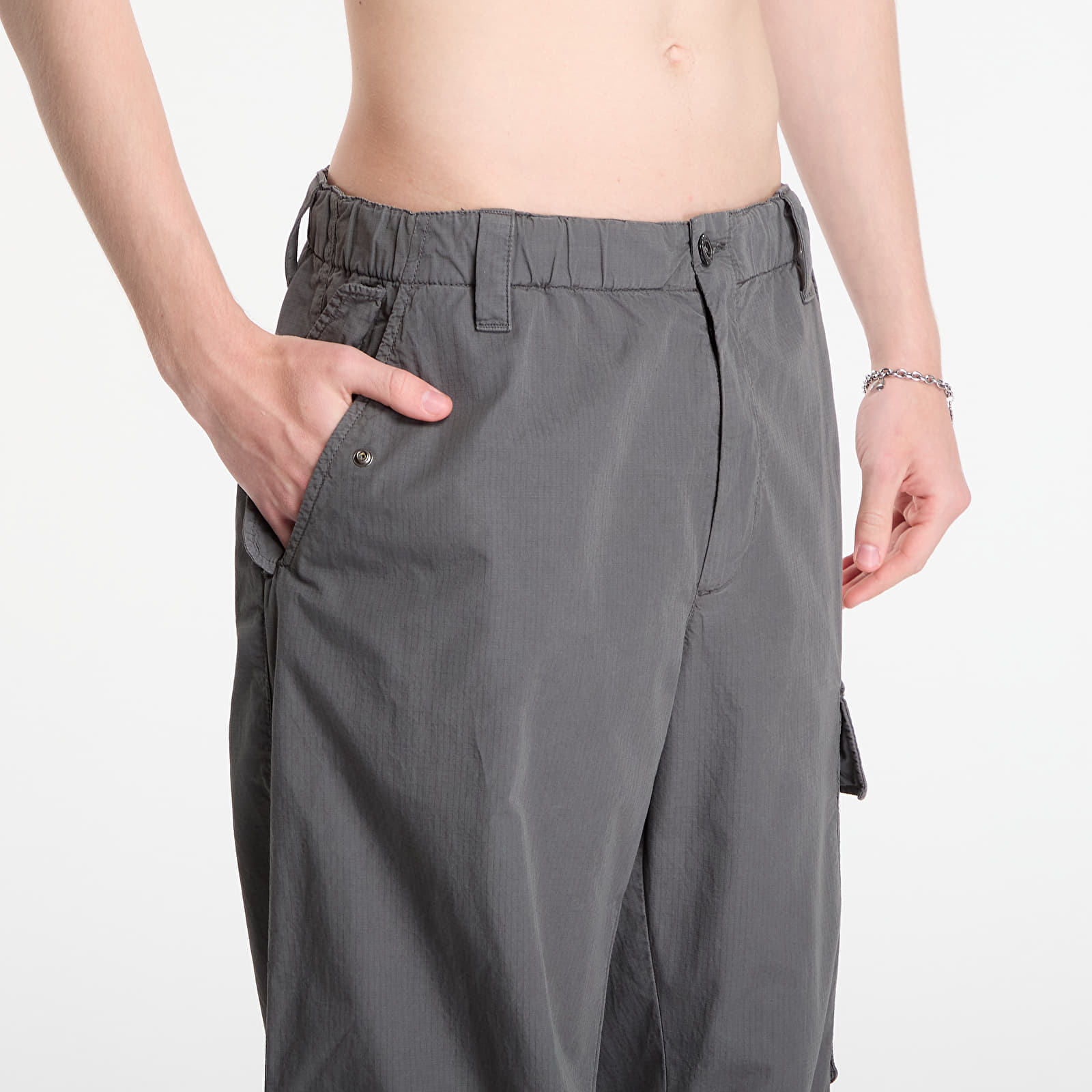 Tops C.P. Company Cotton Rip-Stop Boxy Lens Cargo Pants Gunmetal
