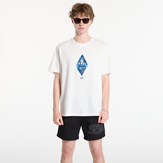 T-paita C.P. Company Compact 20/1 Jersey Short Sleeve British Sailor T-Shirt Off White