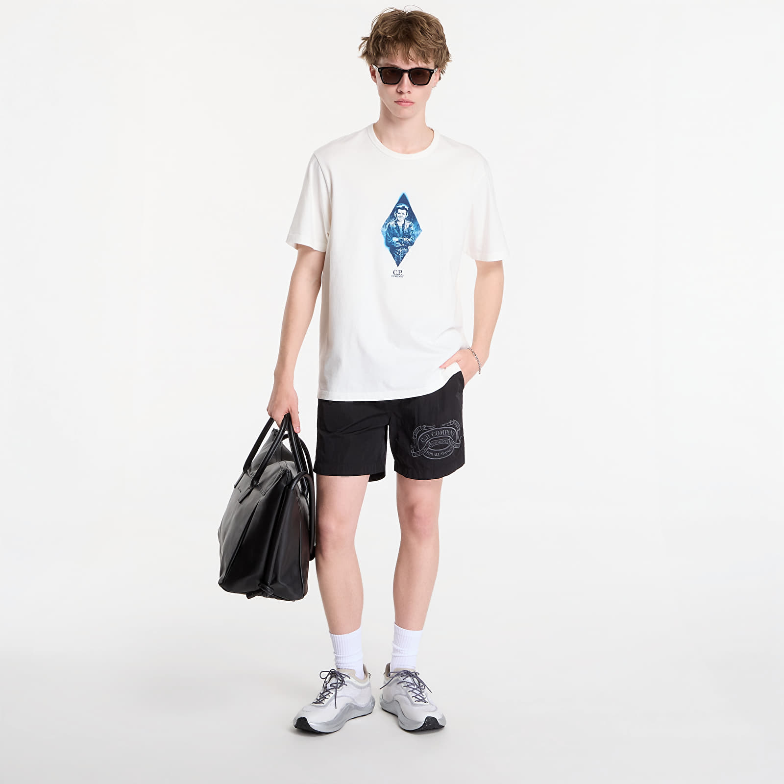 T-shirty męskie C.P. Company Compact 20/1 Jersey Short Sleeve British Sailor T-Shirt Off White