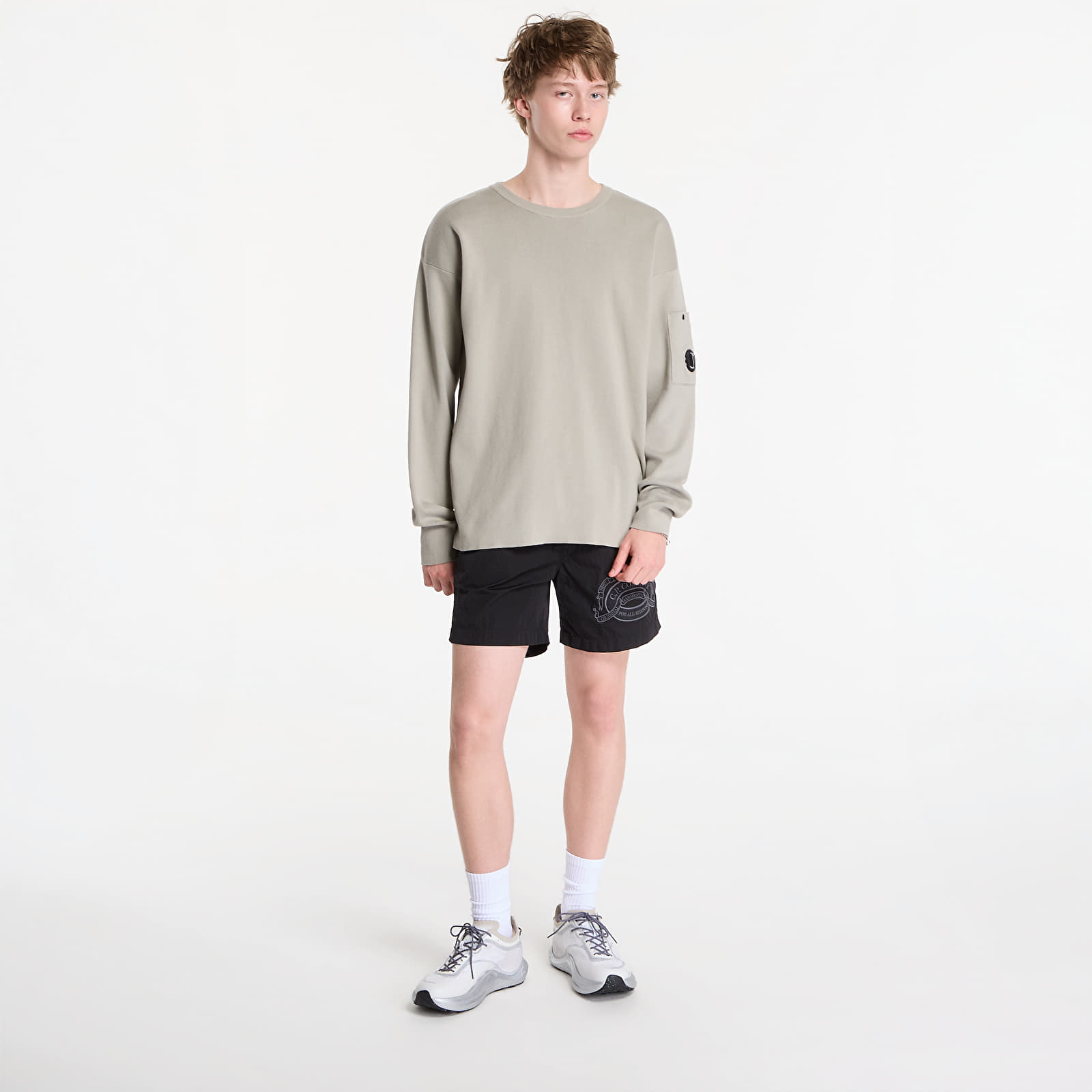 Sweaters voor heren C.P. Company Cotton Sea Island Lens Sweater Dove
