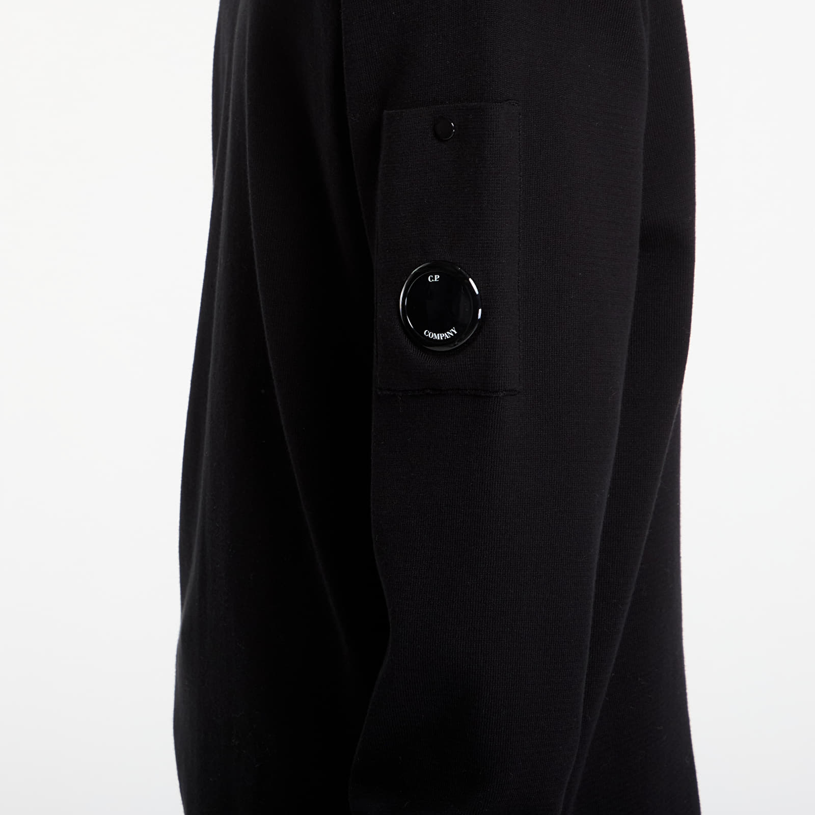 Pullover für Männer C.P. Company Cotton Sea Island Lens Sweater Black