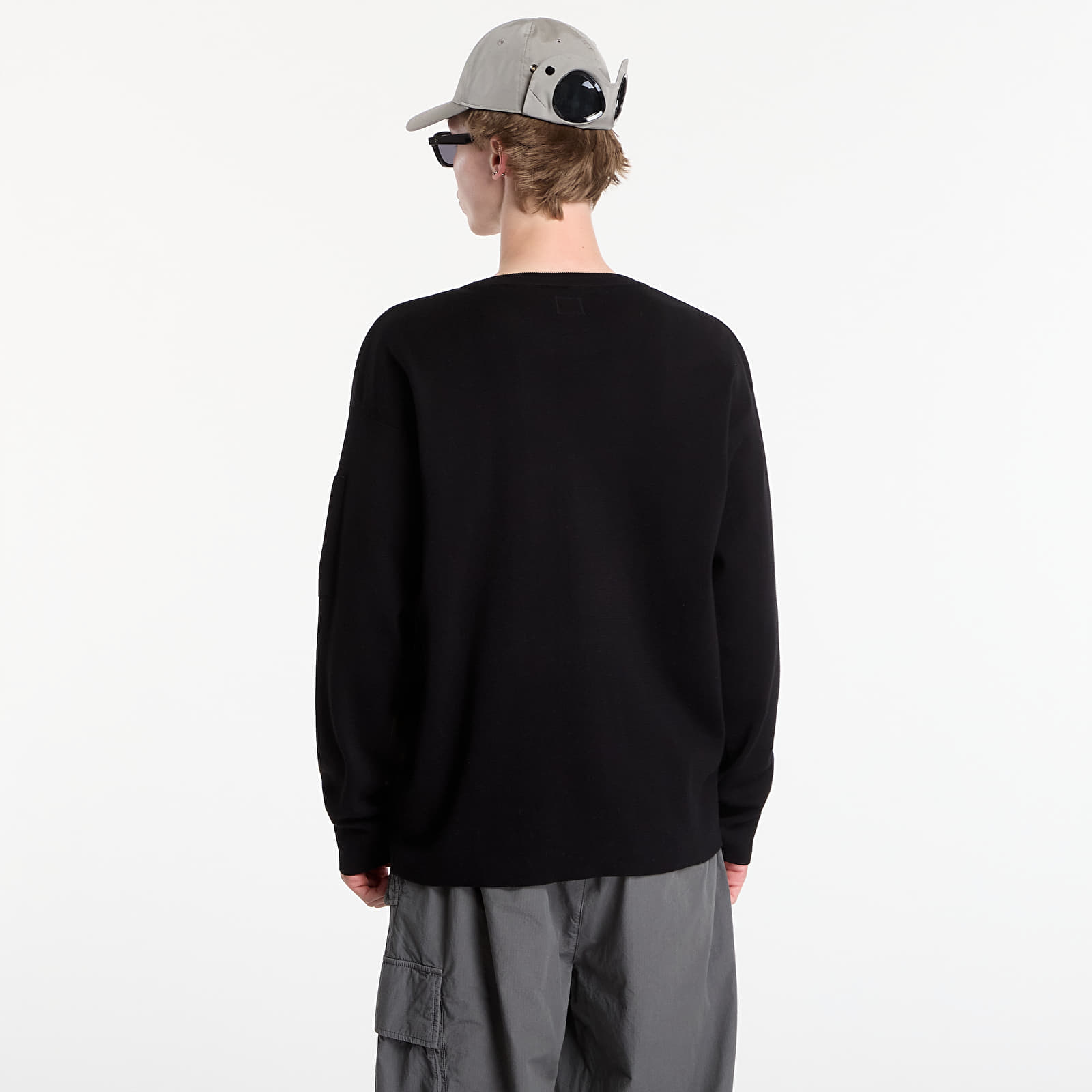 Pullover für Männer C.P. Company Cotton Sea Island Lens Sweater Black