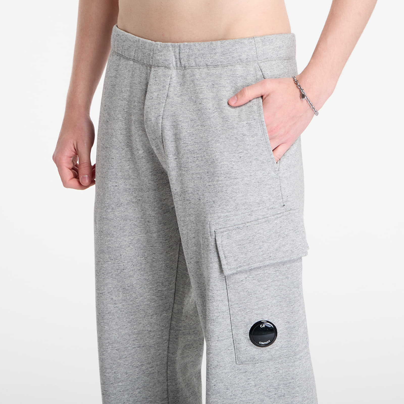 Мъжки спортни панталони C.P. Company Diagonal Raised Fleece Cargo Sweatpants Greystone