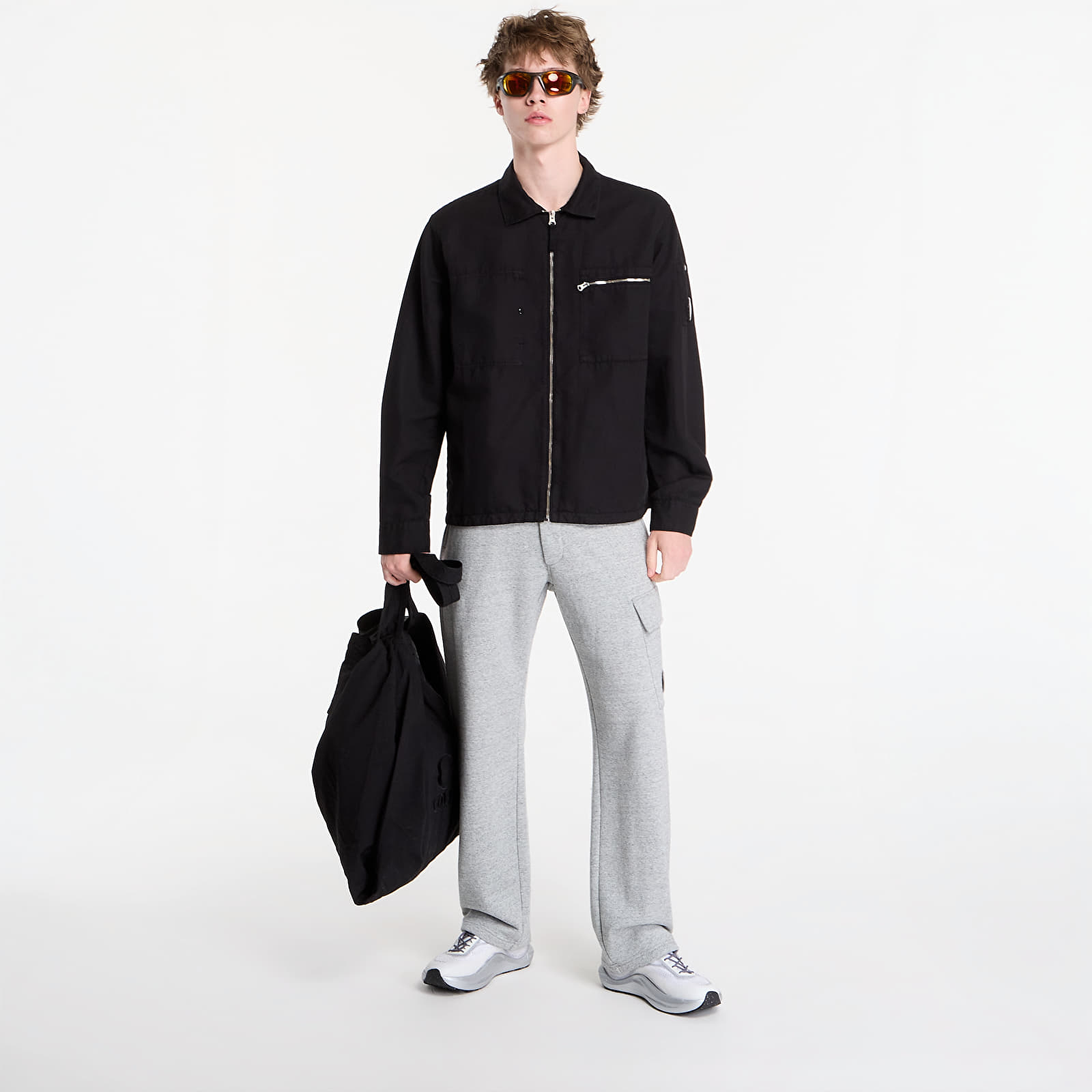 Мъжки спортни панталони C.P. Company Diagonal Raised Fleece Cargo Sweatpants Greystone