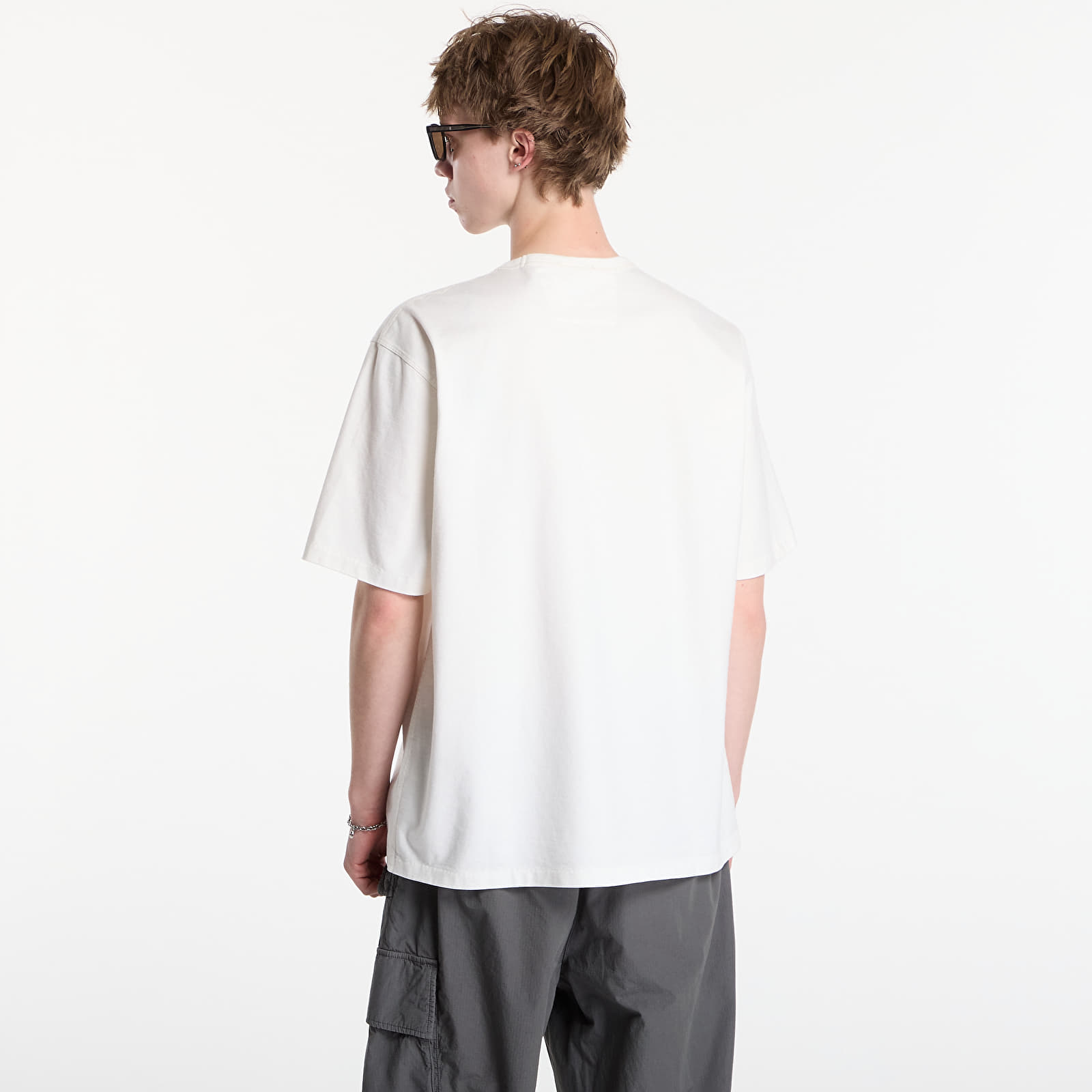 T-shirty męskie C.P. Company Mercerized Jersey 30/2 Twisted Short Sleeve Logo T-Shirt Gauze White