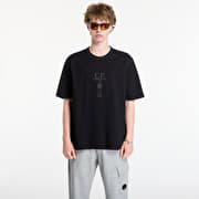 C.P. Company Mercerized Jersey 30/2 Twisted Short Sleeve Logo T-Shirt Black