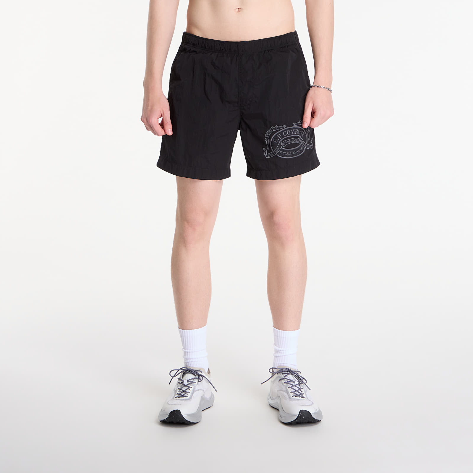 Badehosen - Männer C.P. Company Eco-Chrome R Graphic Embroidery Swim Shorts Black