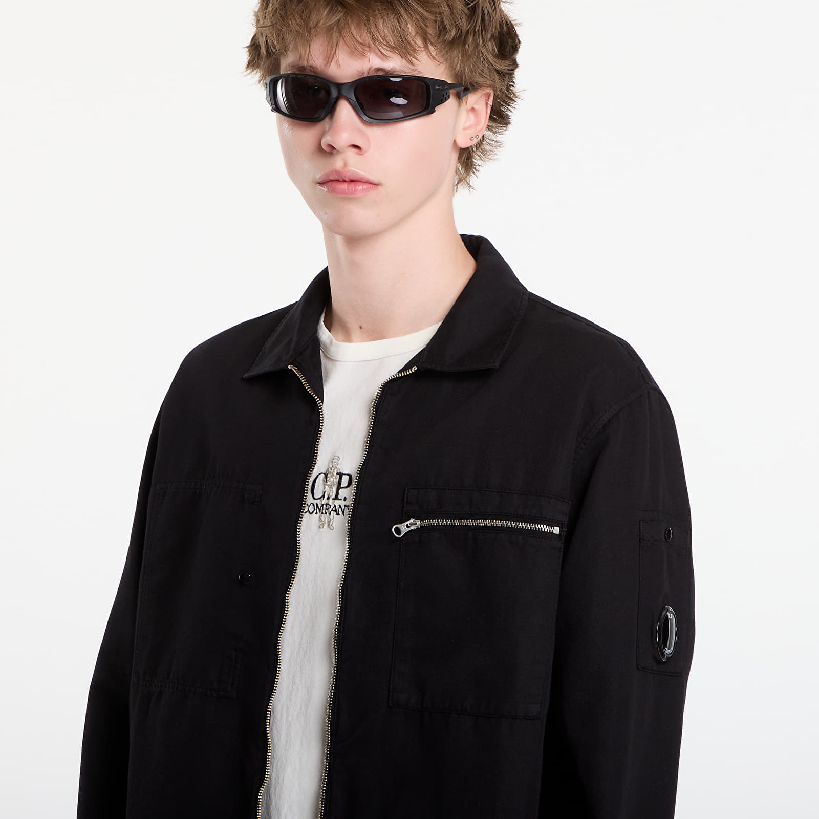 Hemden für Männer C.P. Company Overshirt Black