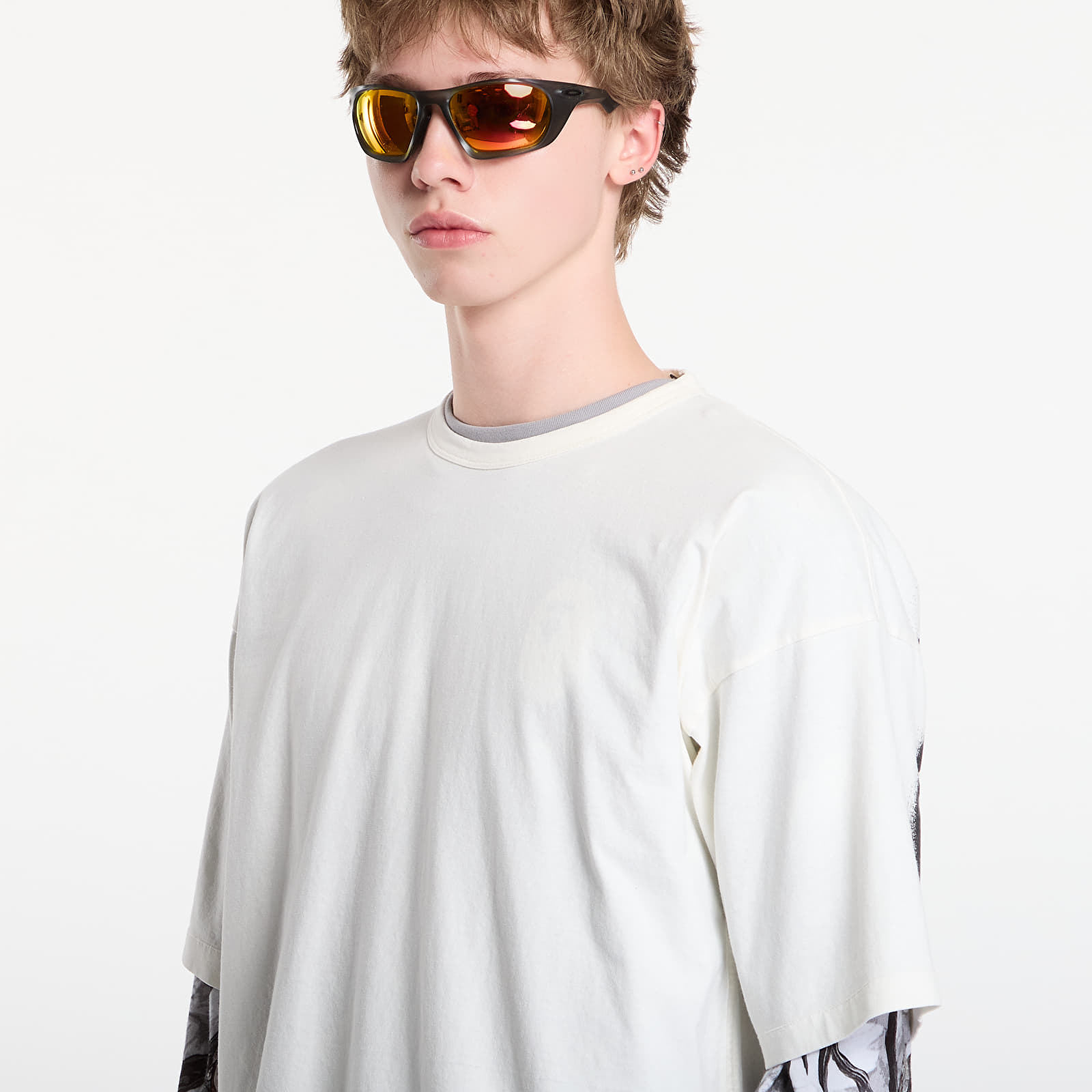 T-shirty męskie C.P. Company 1020 Jersey Short Sleeve Stencil T-Shirt Gauze White