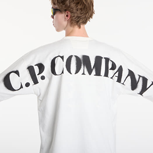 C.P. Company 1020 Jersey Short Sleeve Stencil T-Shirt Gauze White